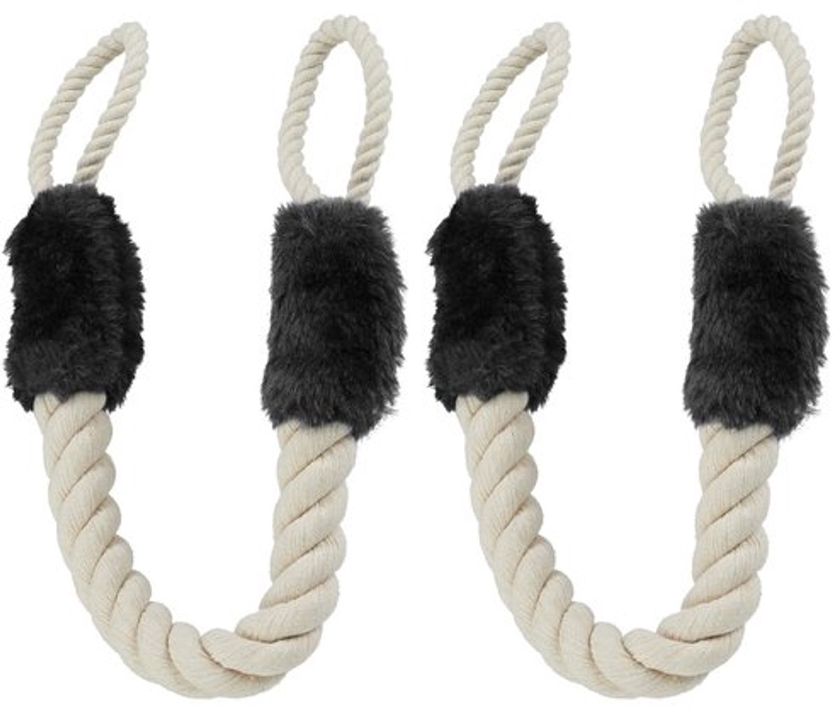 4x Deurstopper deurklink - klembescherming - set - deurstop touw - deurklem