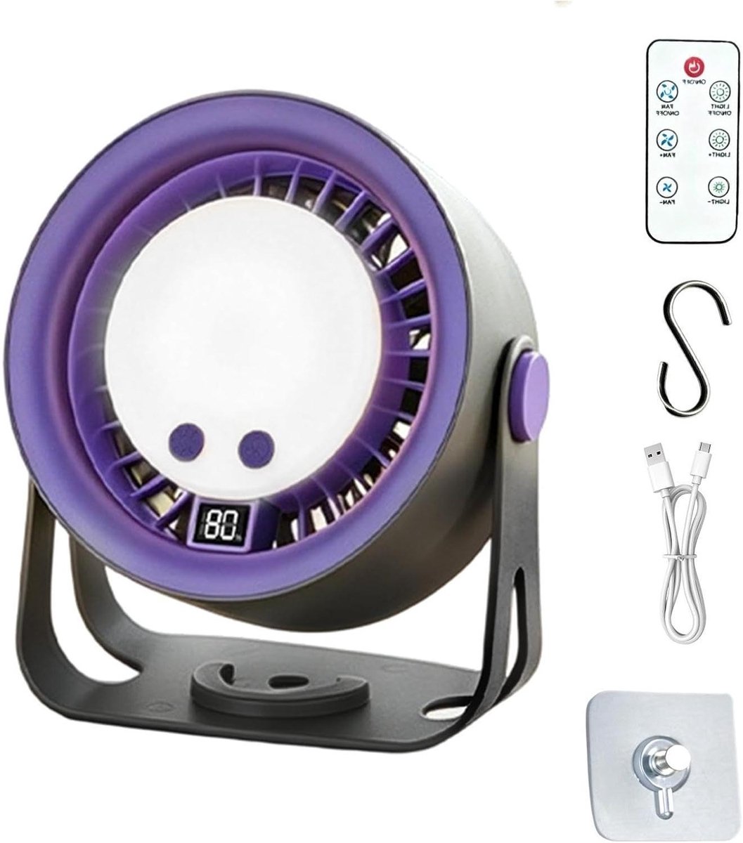 Desktop Ventilator - Tafelventilator Draagbare Fan - Koel Blijven - 2-in-1 Verstelbaar - 16 cm Hoog - Wit