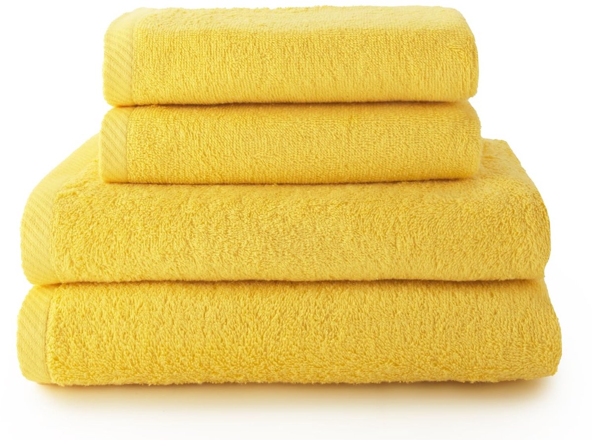 Omgoods - Handdoeken Set van 2 en Badhanddoeken van 2, 100% Katoen, 500 g/m²