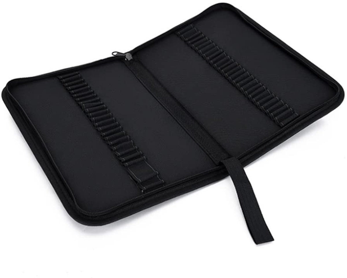 Omgoods - Zwarte Vulpen Etui - Oxford Stof Organizer met 48/72 Slots