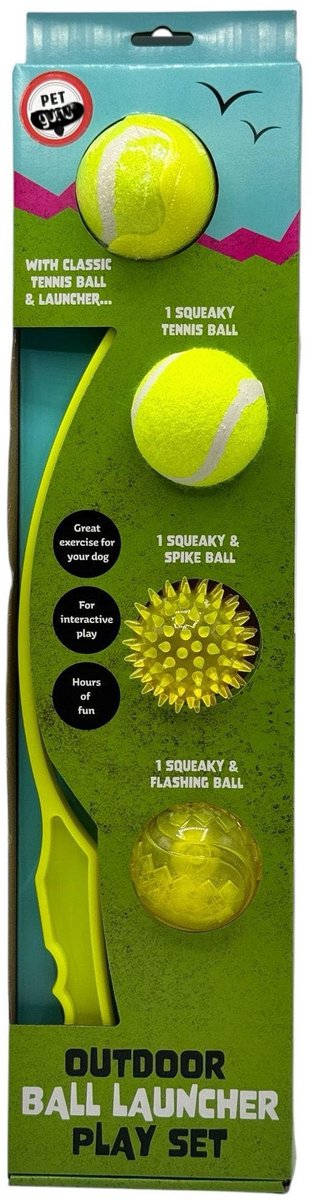 Omgoods - Pet Guru Ball Launcher Set voor Honden - Inclusief Tennisballen en Speelgoed