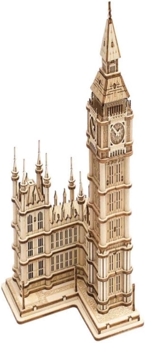 Big Ben (incl. light) - Houten 3D Puzzel, 220 Stuks, 8+ Jaar, 1 Stuk