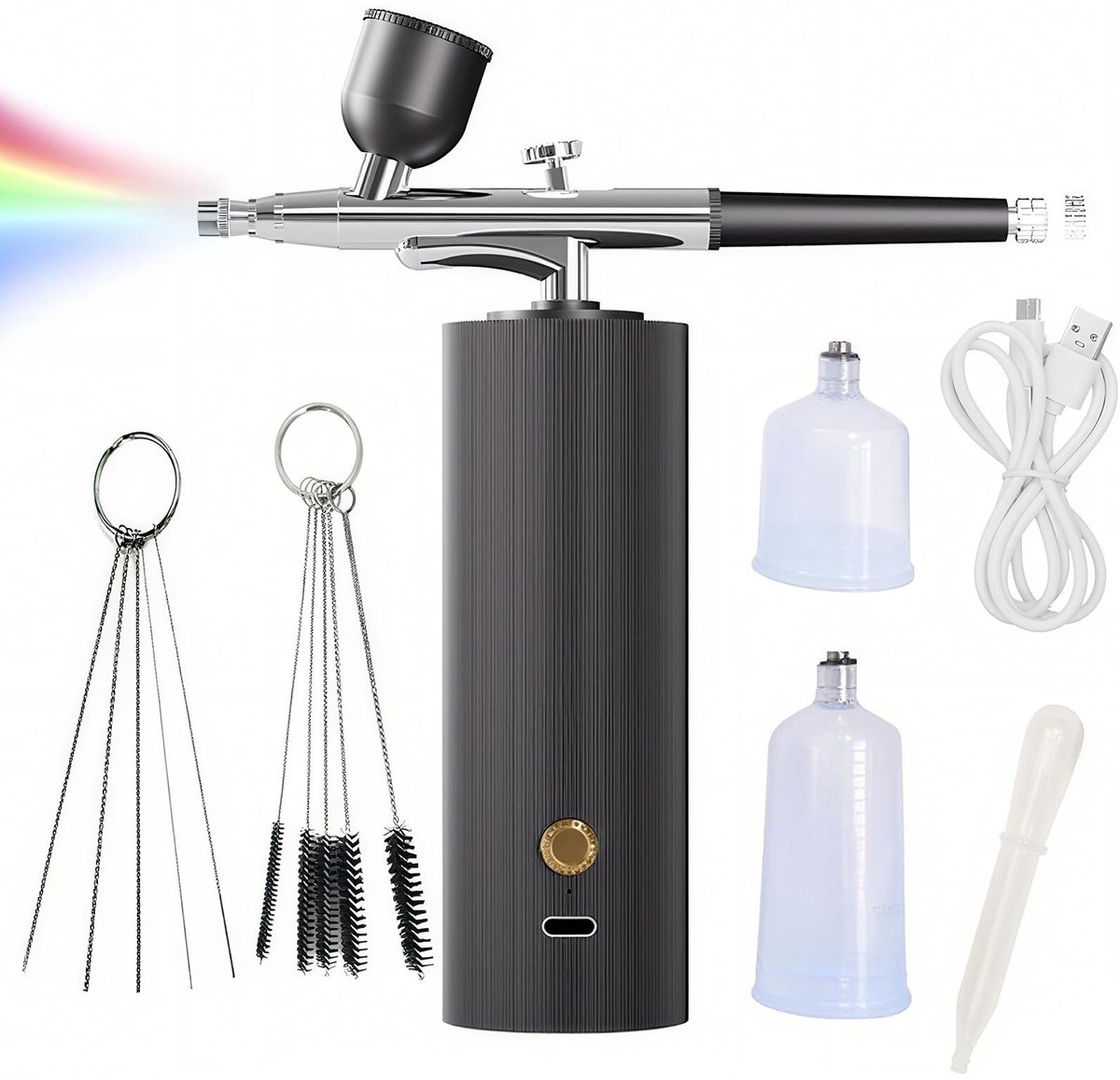 Omgoods - Airbrush Set met Compressor - Oplaadbaar voor Graffiti, Nail Art en Makeup