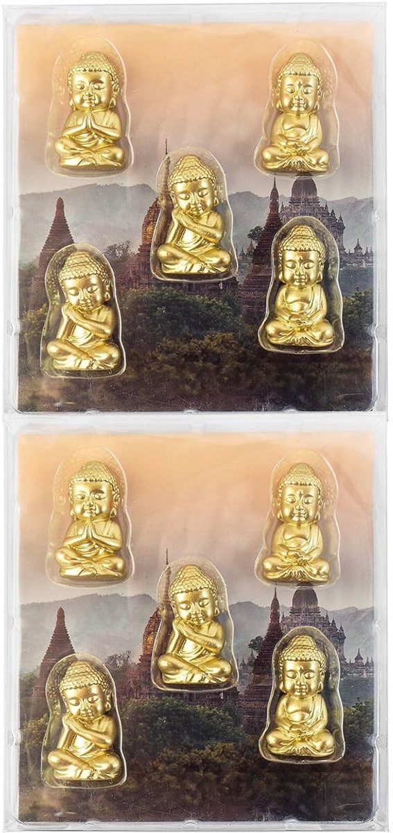 Omgoods - Set van 10 Decoratieve Buddha Magneten - Kleurrijke Fridge Magnets