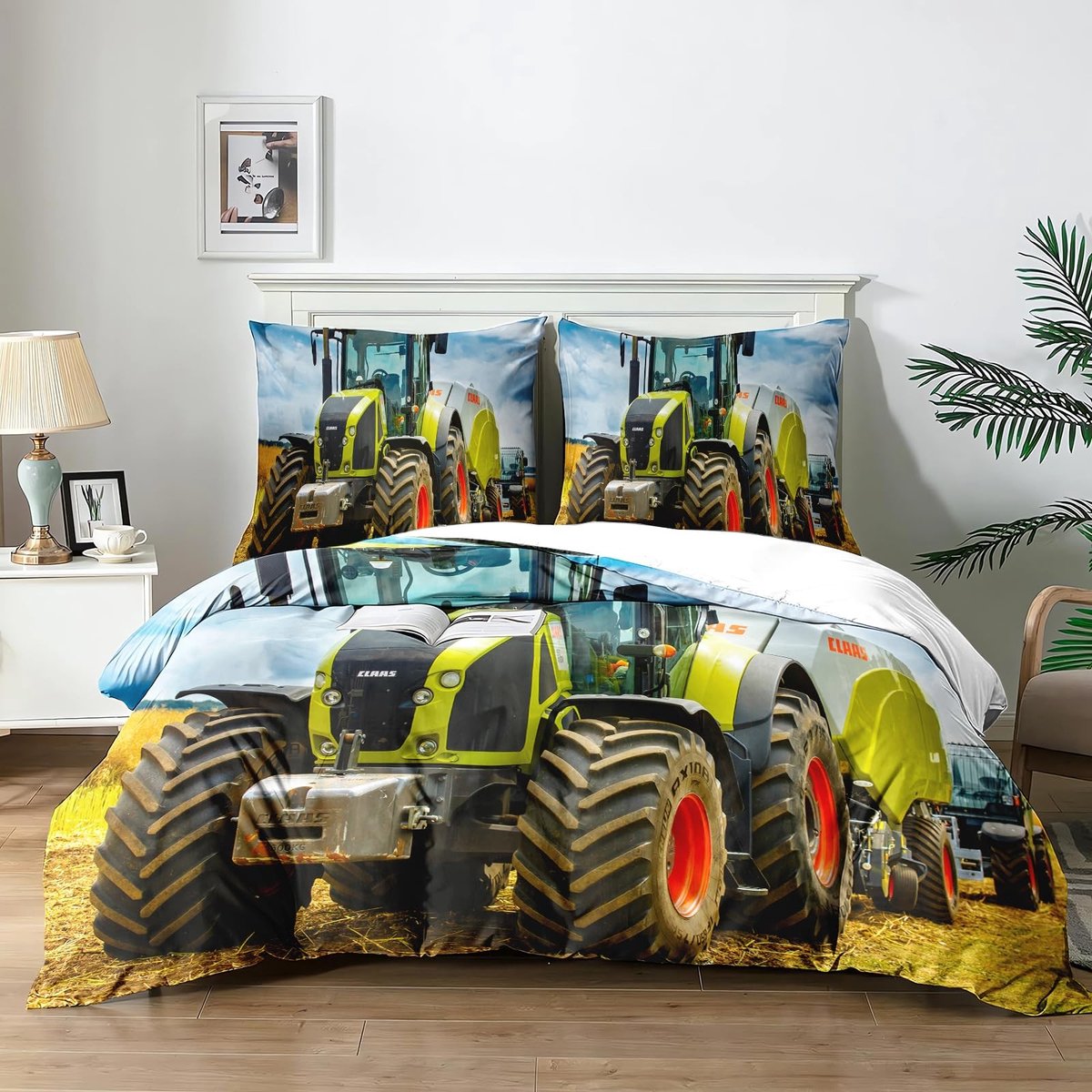 Omgoods - Kinder Dekbedovertrek Set met Voetbalthema 140 x 200 cm