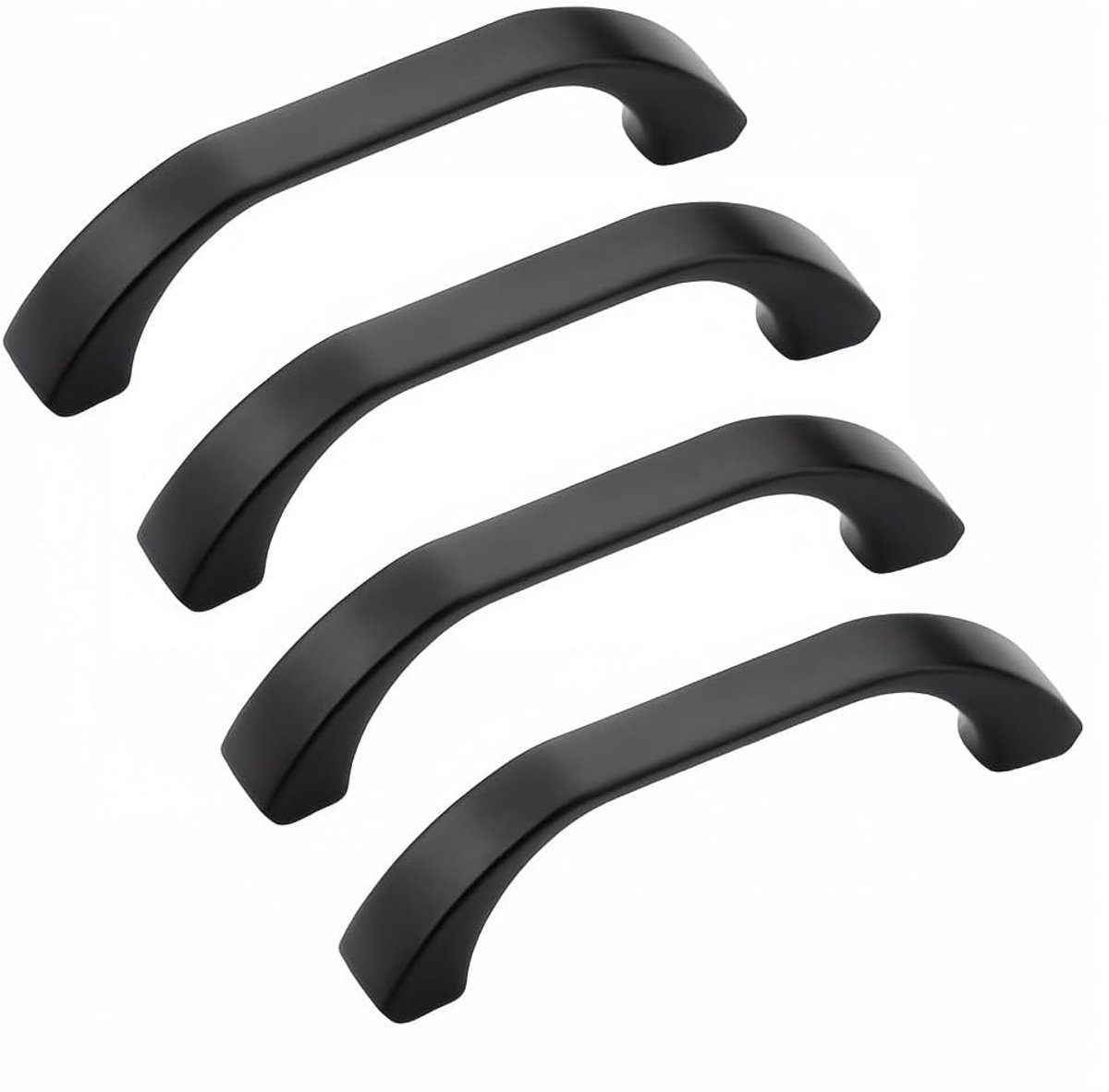 Deurgrepen Meubelgrepen Zink Legering Handgrepen voor Keukenkast Kast Badkamer Garderobe 64mm (Zwart)