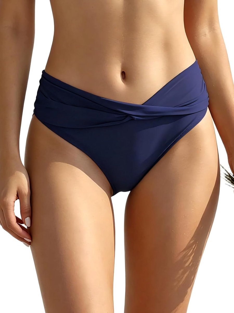 Damesbikinisbroek, rechte boogdecoratie, klassiek, triangel-zwembroek, badkleding, strandbroek, matige afdekking voor vrouwen…