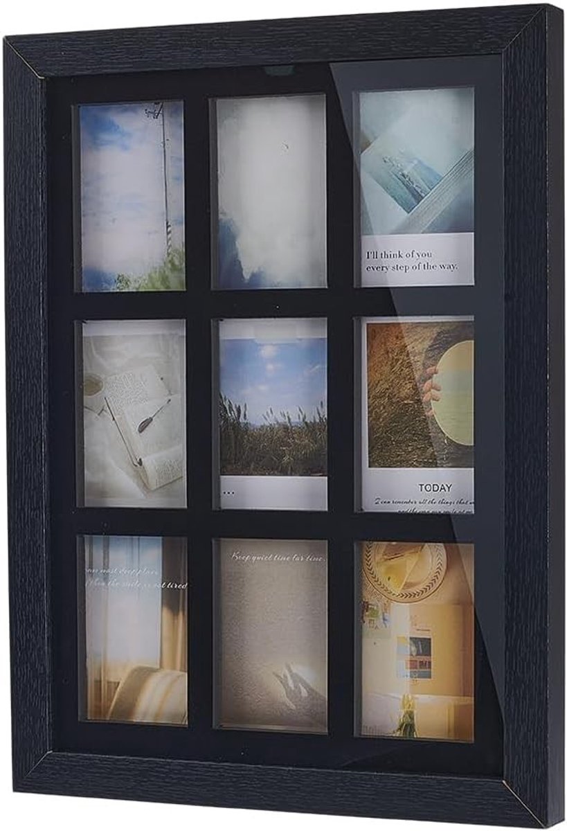 Omgoods- Verzamelkaarten Display Wandmontage - Kaartenhouder - Sportkaarten Houder - Zwarte Houder - Voor Baseball/Basketbal/Hockey - 9 Kaarten Capaciteit