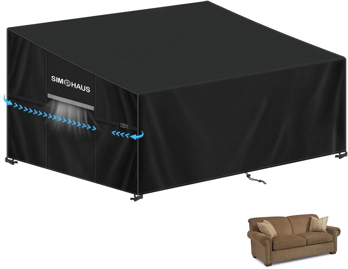 Omgoods - Beschermhoes voor Tuinbank 2-zits - Waterdicht en UV-bestendig