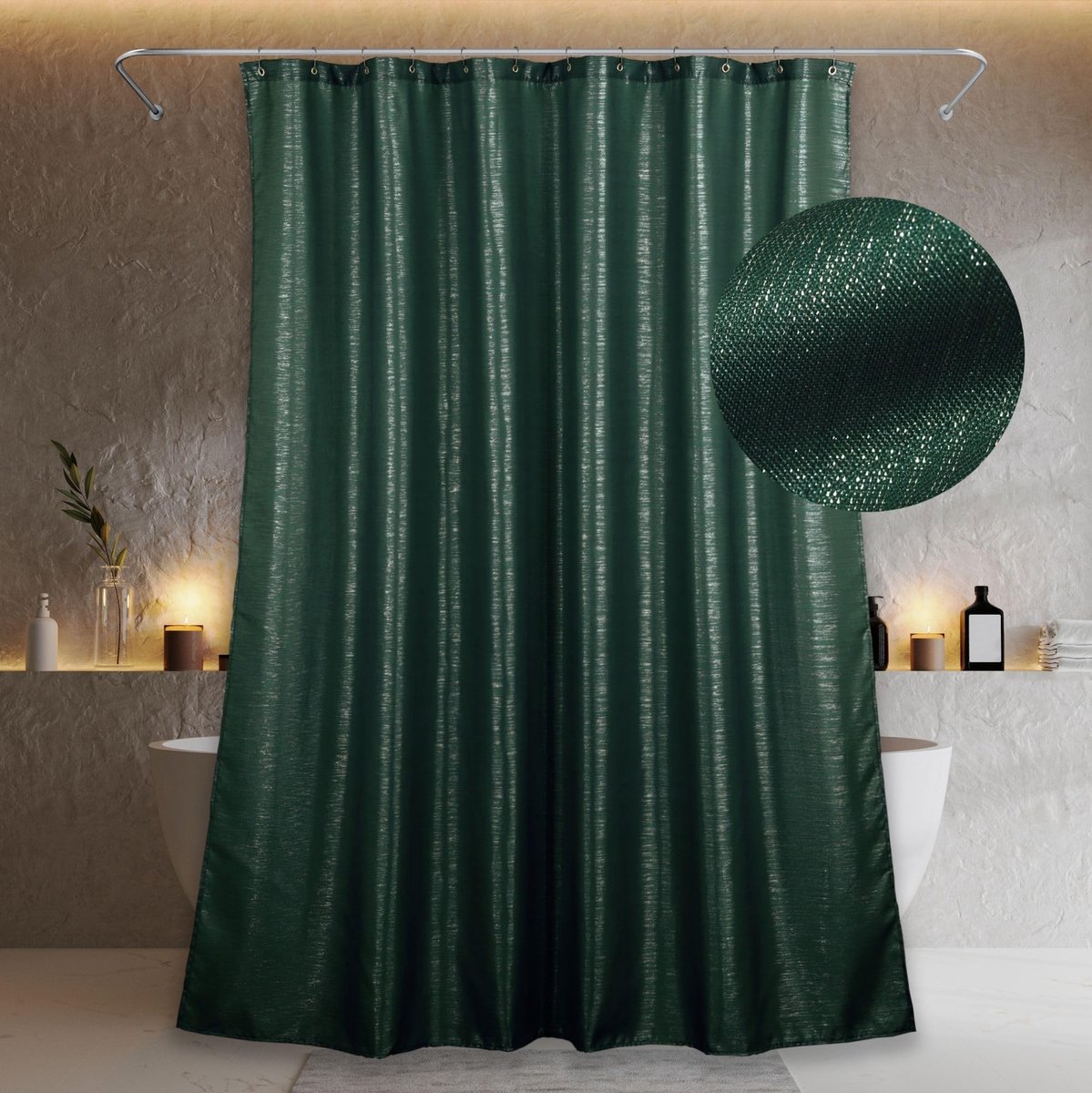 Omgoods - Sparkling Douchegordijn met Luxe Glans