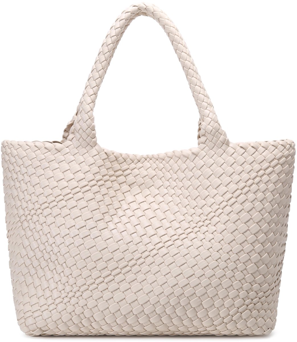 Omgoods - Dames Woven Schoudertas van Vegan Leer voor Reizen
