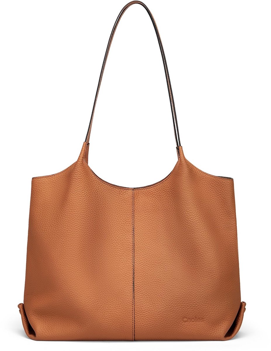 Omgoods - Leren Laptop Tote Bag voor Vrouwen - Schouderhandtas voor 15.6 Inch Laptop