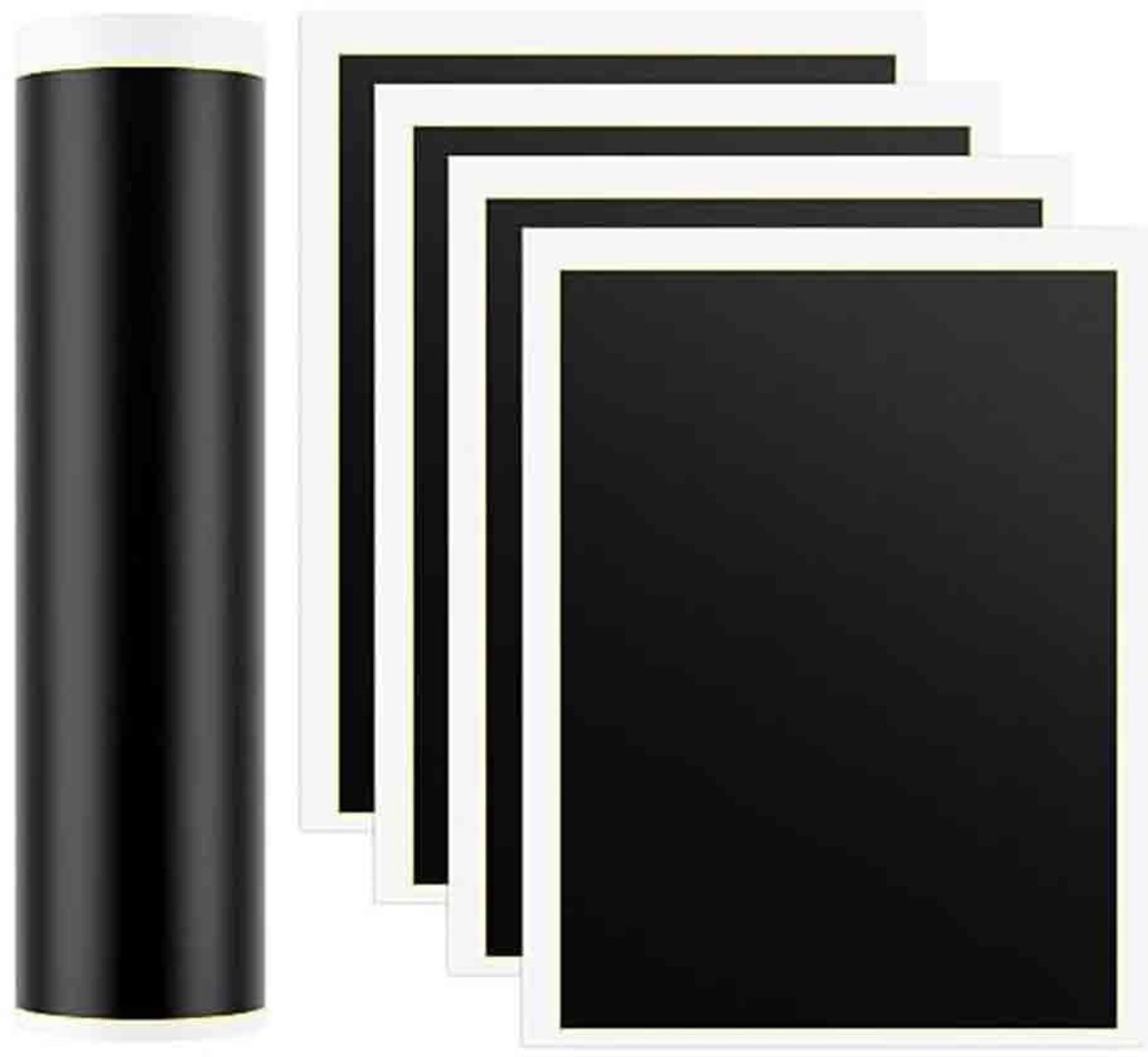 Omgoods - Set van 4 Zwarte Lasergravure Papier 39 x 27 cm