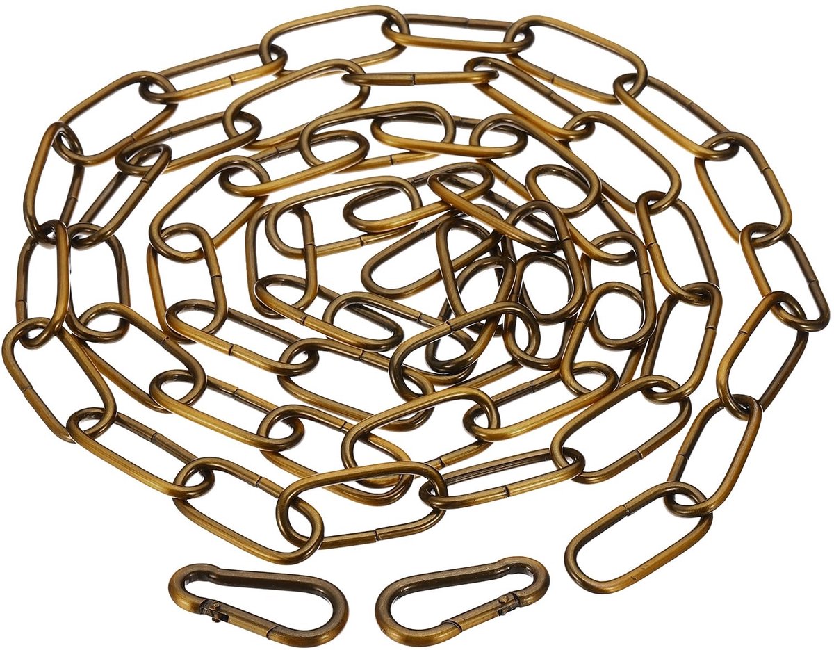 Omgoods - Ketting voor Kroonluchters - 1,82m Goud Brons met Ring