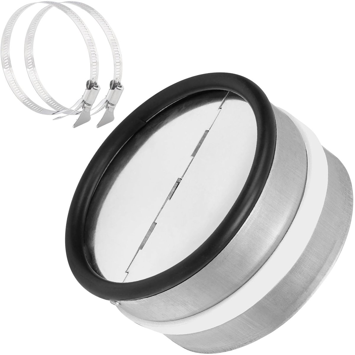 Omgoods - 125mm Aluminium Terugslagklep met Rubberen Seal voor Afzuigkappen