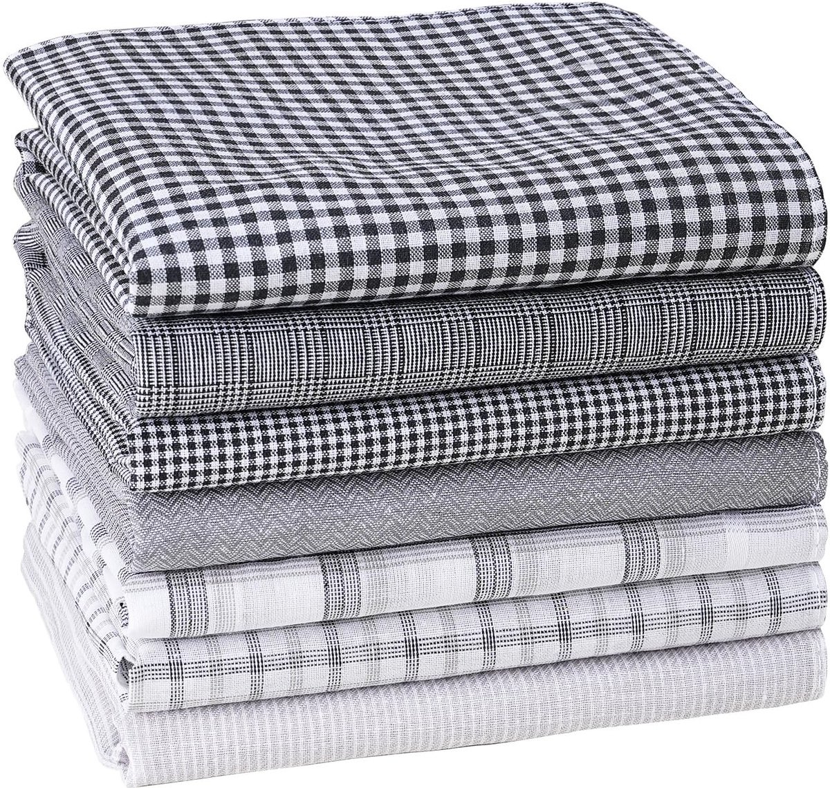 Omgoods - Heren Handkerchiefs Set van Zacht Katoen met Klassiek Ruitpatroon voor Diverse Gelegenheden