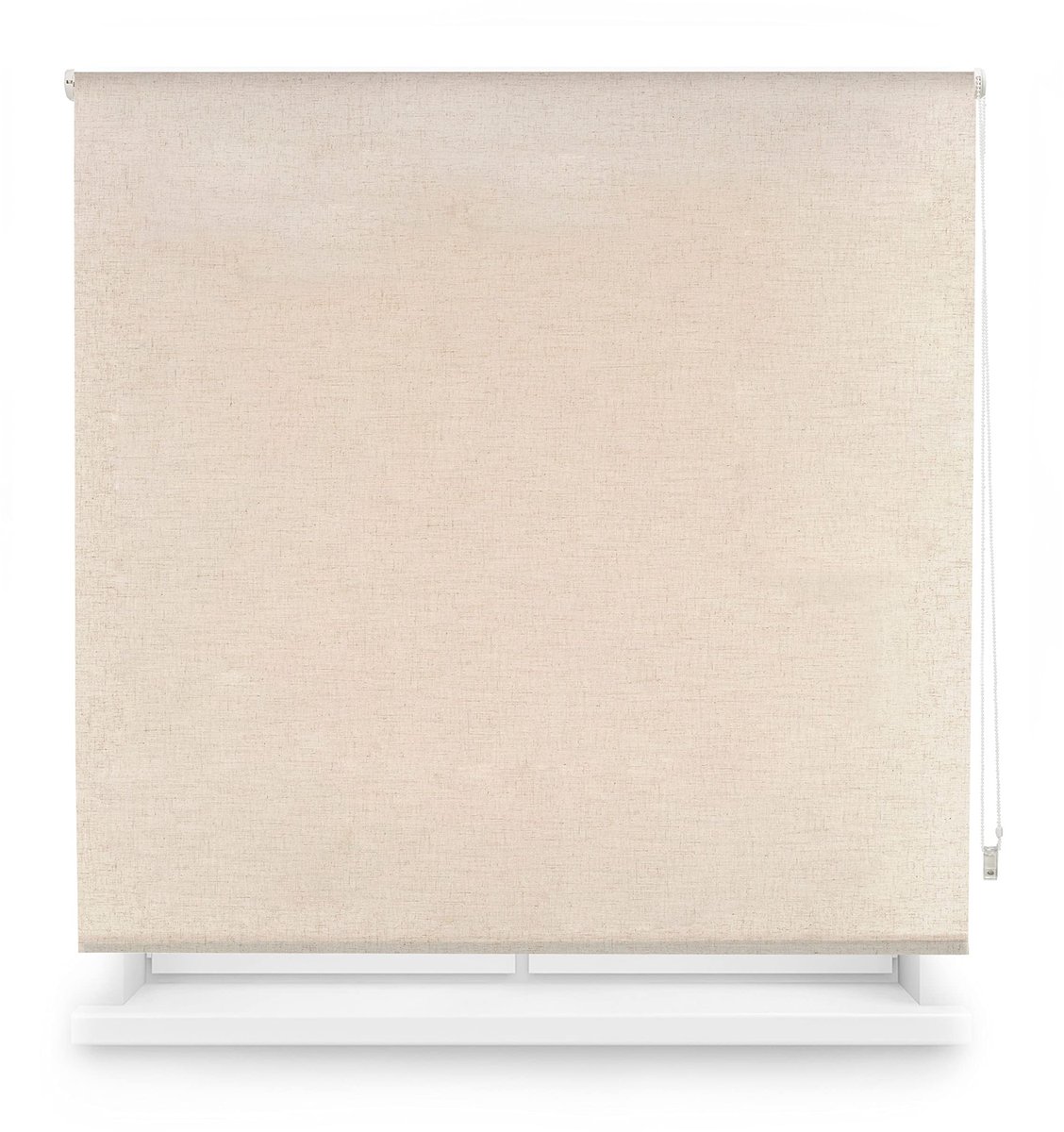 Omgoods - Translucent Rolgordijn met Linnen Structuur - 80 x 200 cm Beige