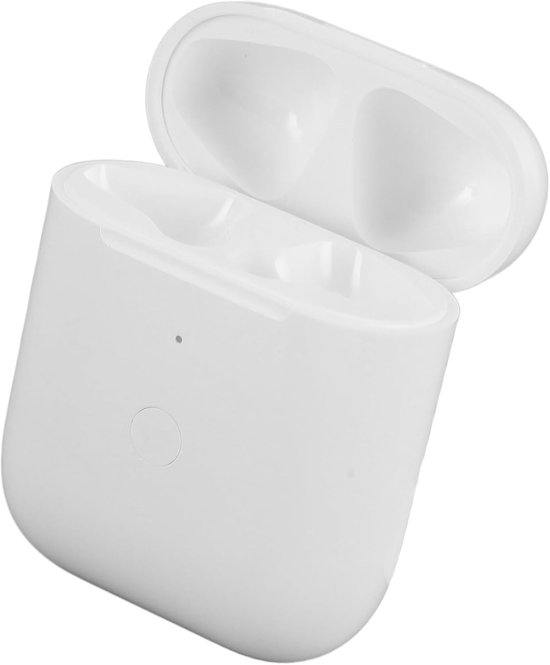 Oplaadetui voor IOS-oordopjes 1e en 2e Generatie, Ingebouwde 550mAh Batterijoplader, Vervanging met Bluetooth-koppelingssynchronisatieknop, Beschermhoes, Wit — afbeelding 2