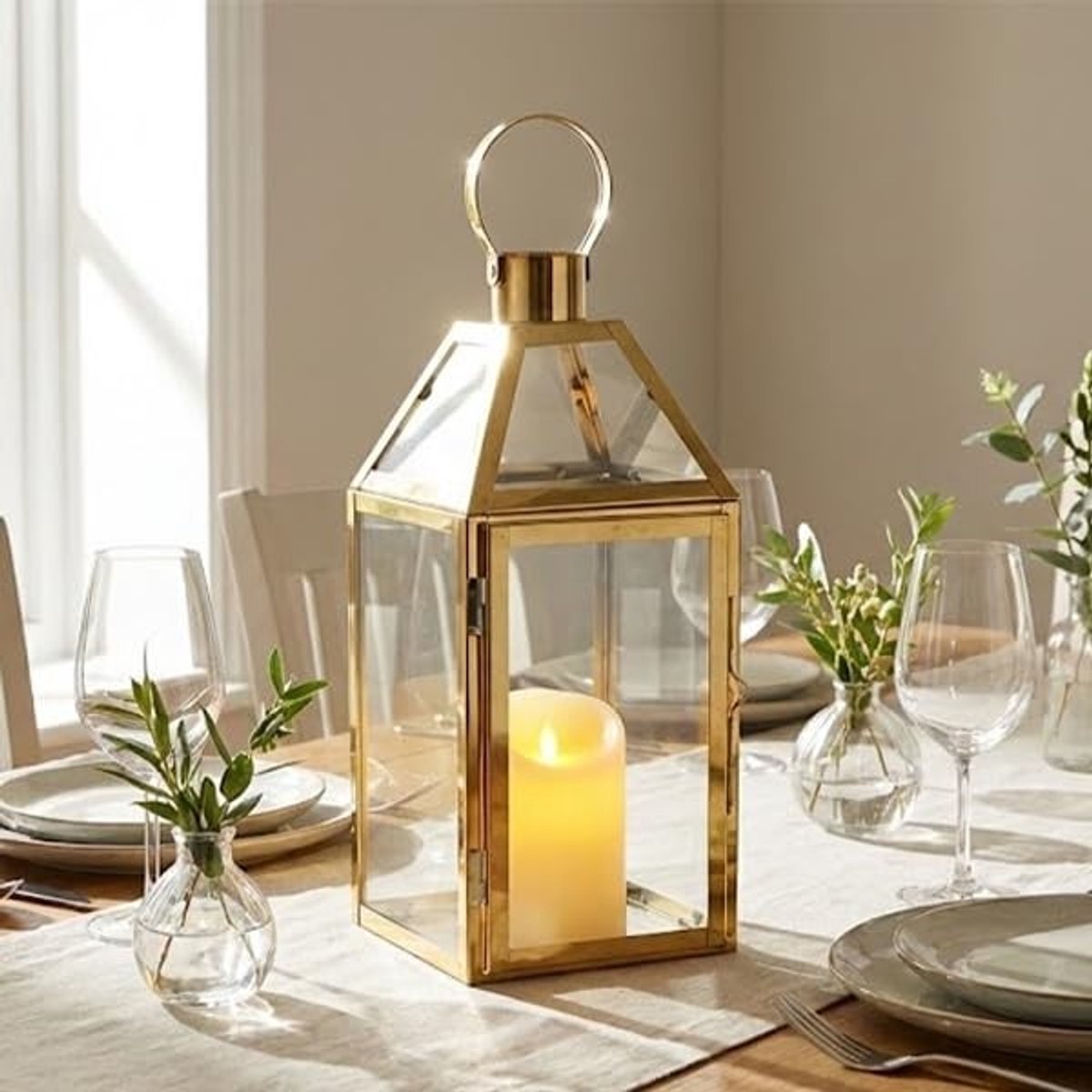 Omgoods - Decoratieve Lantaarn - Hangende Kaarsenhouder 34cm