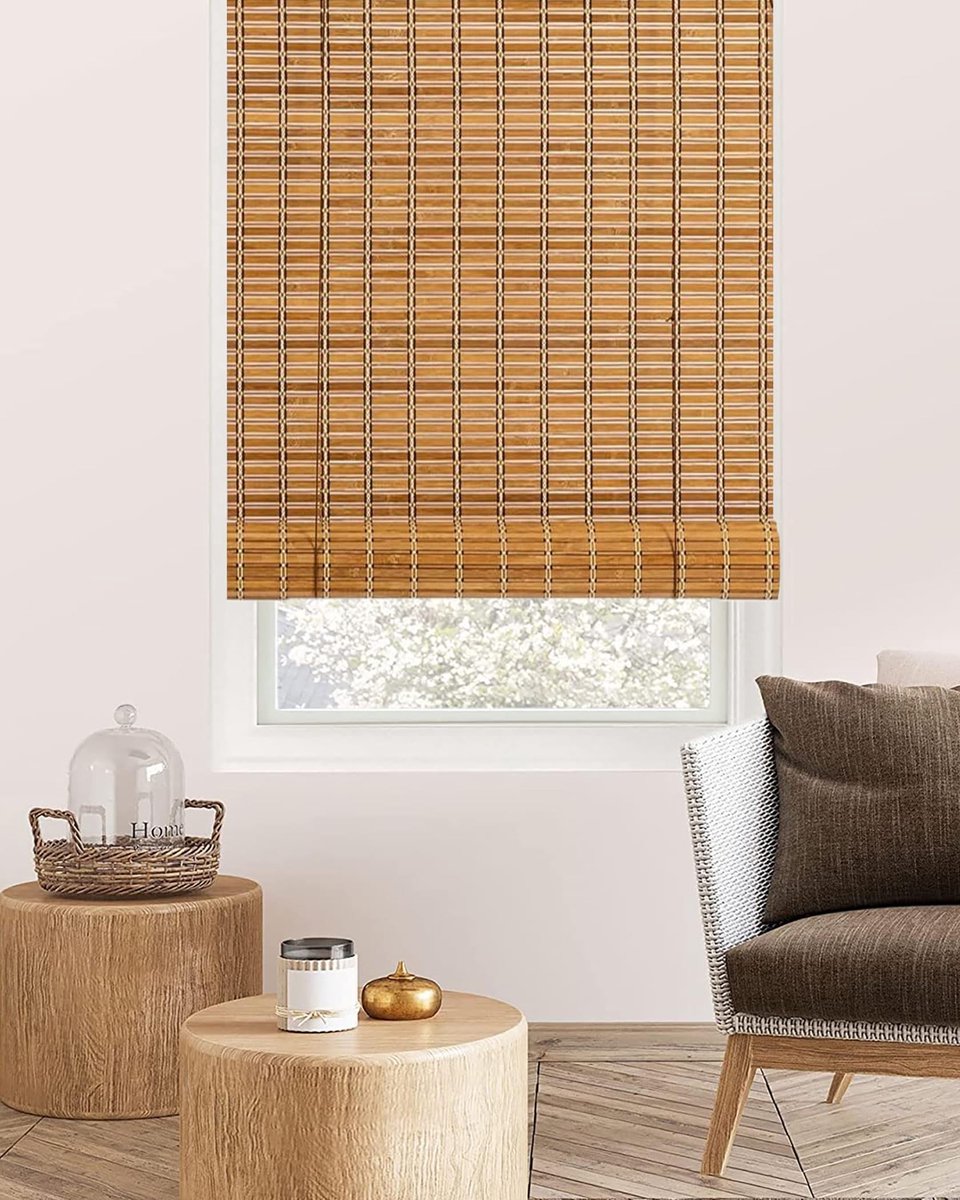 Omgoods - Retro Bamboe Rolgordijn - Privacy en Zonbescherming - 100 x 220 cm