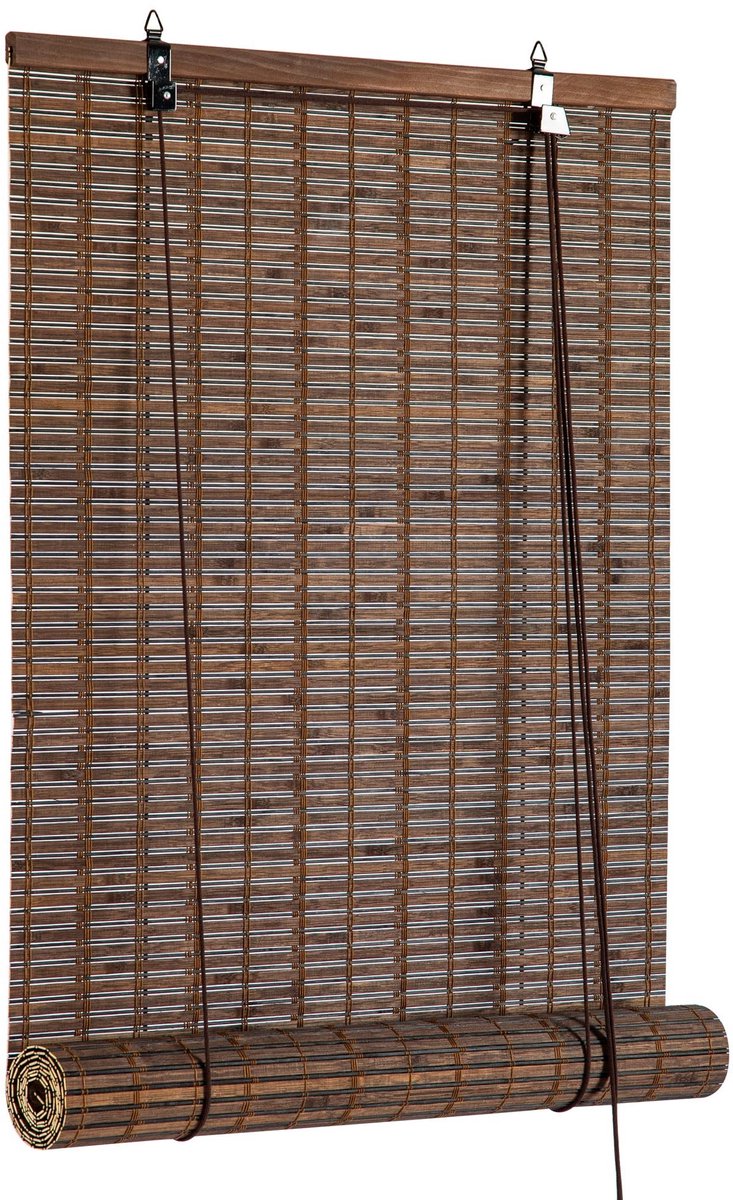 Omgoods - Bamboo Rolgordijn voor Binnen - Natuurlijk Bamboe, Zonnebescherming en Privacy (120 x 180 cm)
