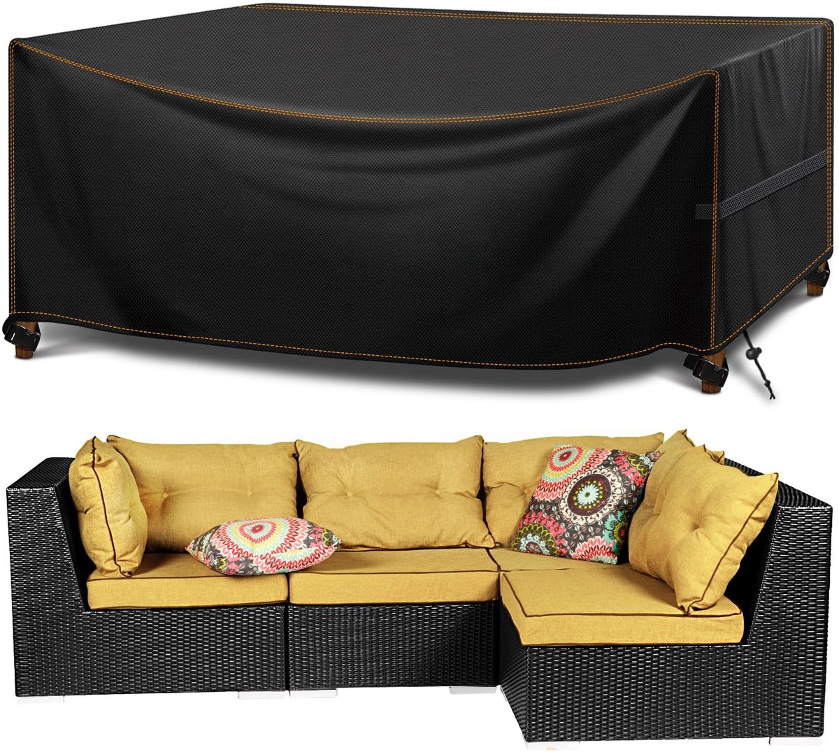 Omgoods - Waterdichte Tuinmeubelhoes, 420D Oxford, 242 x 162 x 100 cm