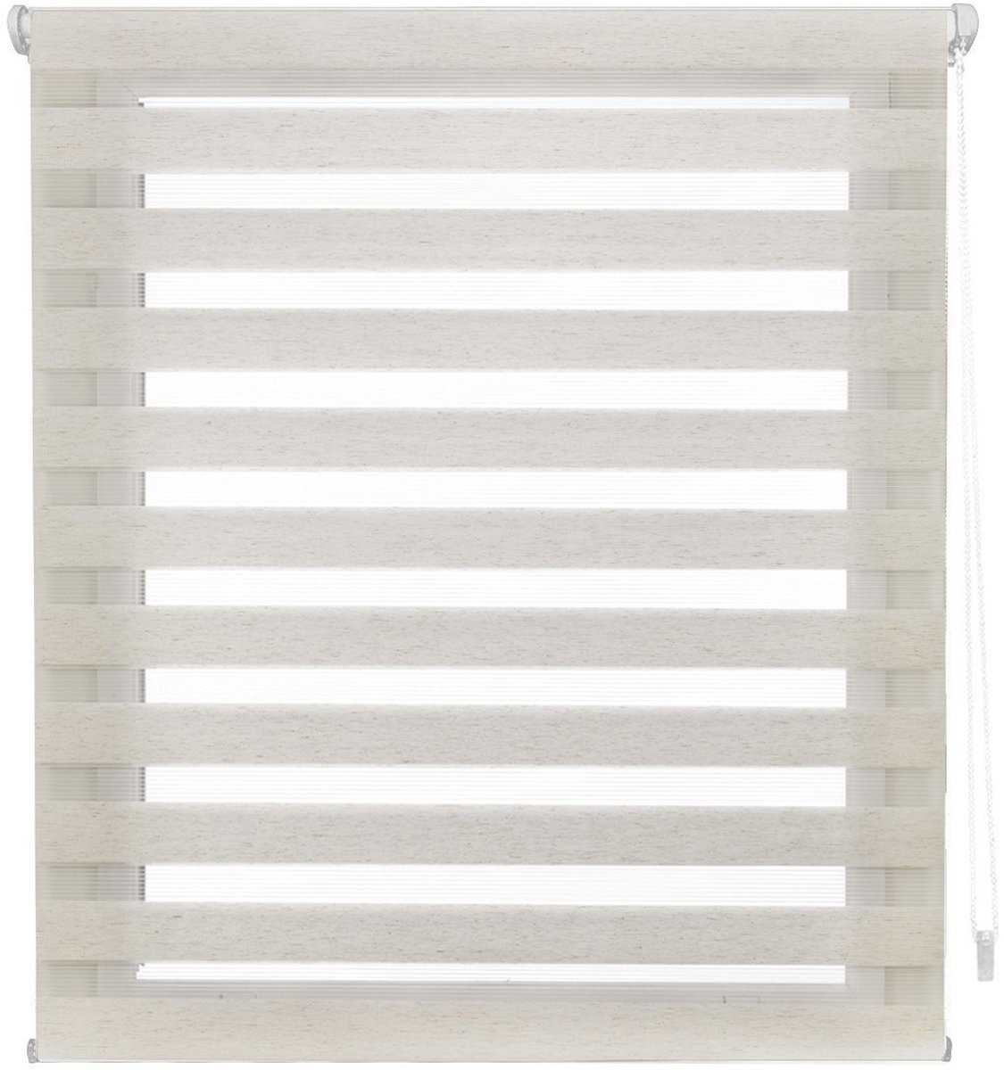 Omgoods - Dubbel Laags Rolgordijn, Ecru, 30 x 130 x 130 cm, Gereedschapsloze Installatie