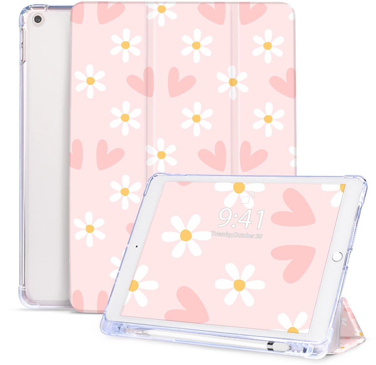 Omgoods - Shockproof Case voor iPad 9e/8e/7e Generatie met Penhouder en Triple Stand