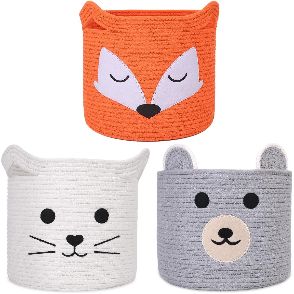 Omgoods - Set van 3 Opbergmanden voor Speelgoed en Kleding