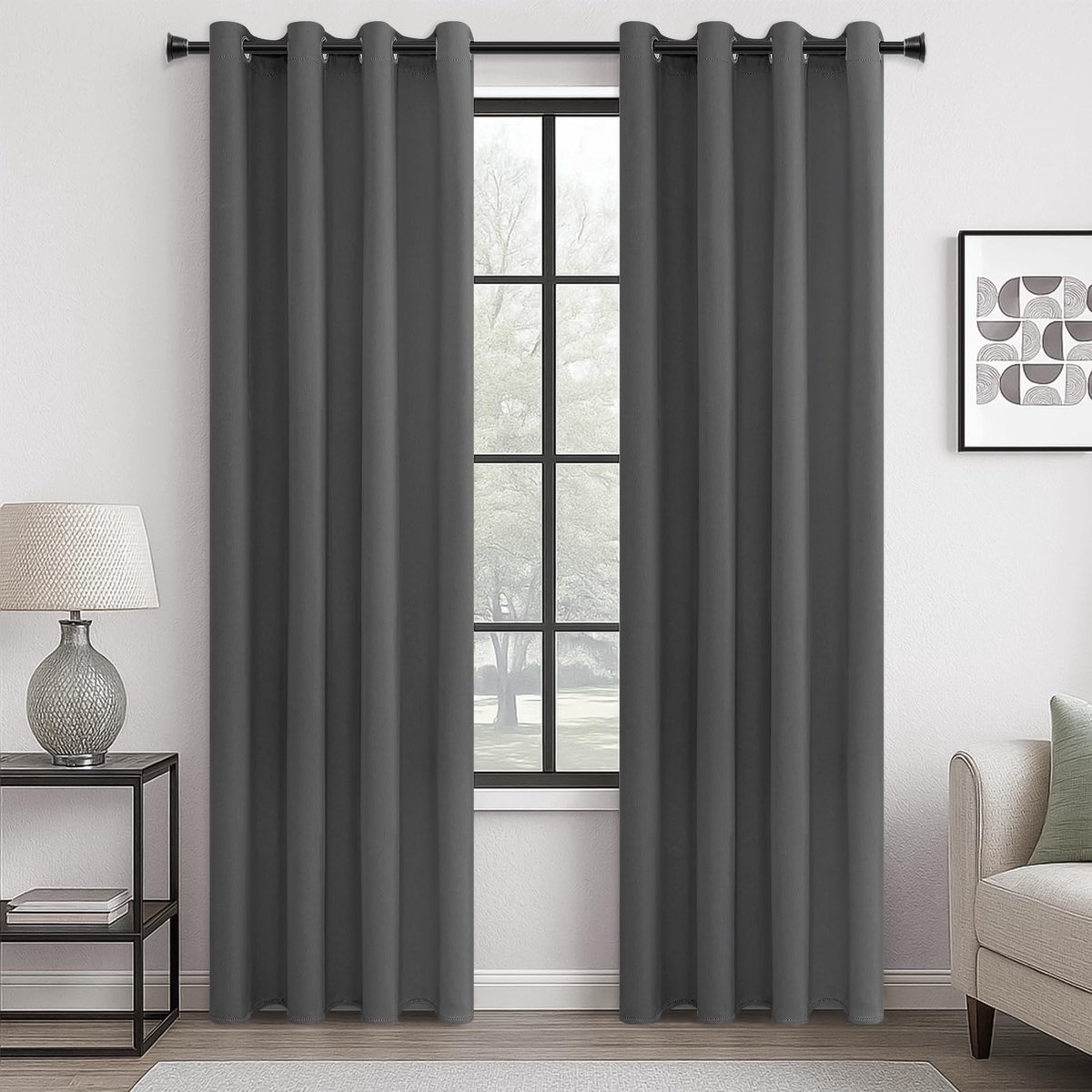 Omgoods - Opaque Thermal Curtains - Verduisteringsgordijnen met Oogjes - 240 x 140 cm