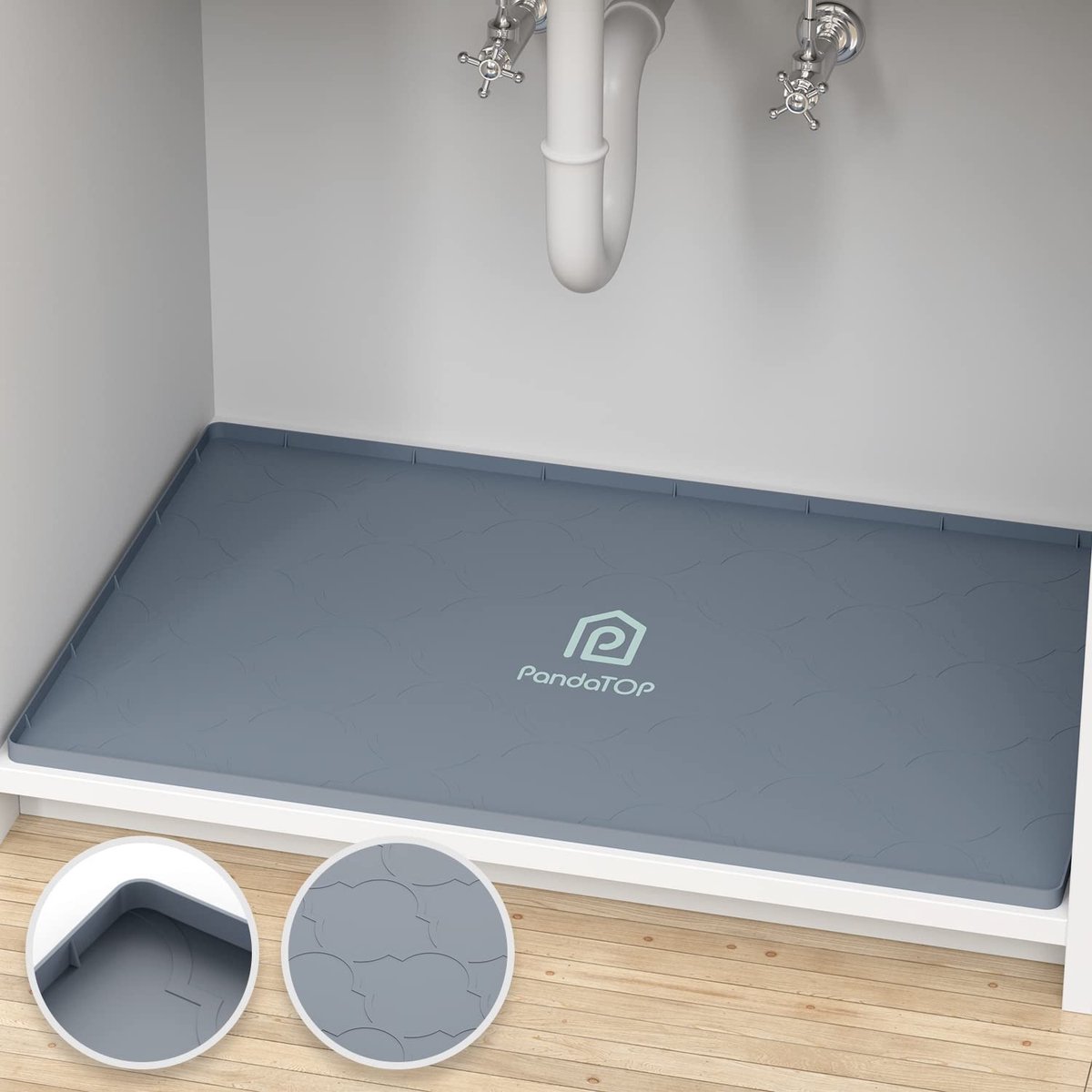 Omgoods - Onderwasmat voor Keuken en Badkamer - Siliconen Onderkast Tray, 34 x 22 Inch