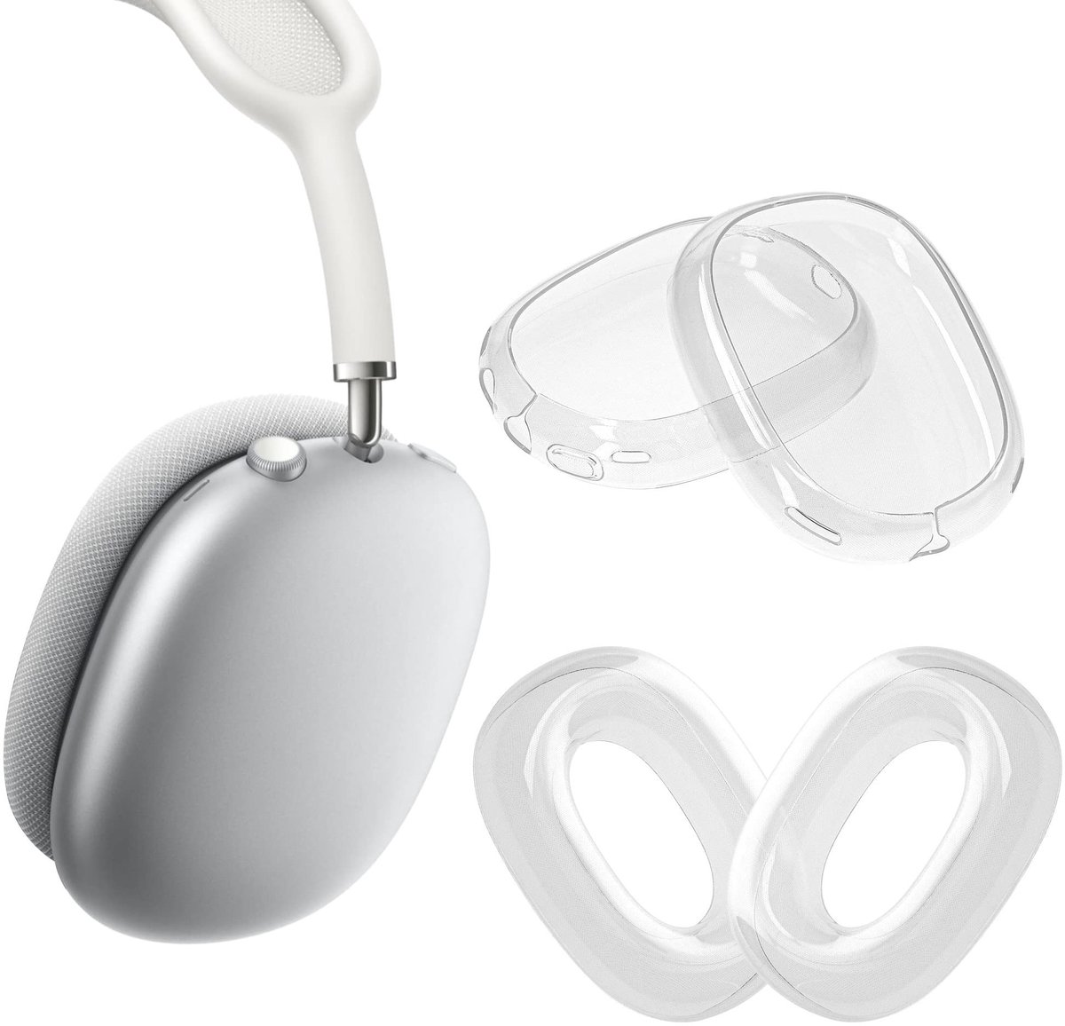 Omgoods - 2-in-1 Hoofdtelefoon Case en Oorkussen Cover - Geschikt voor Apple AirPods Max/AirPods Max 2