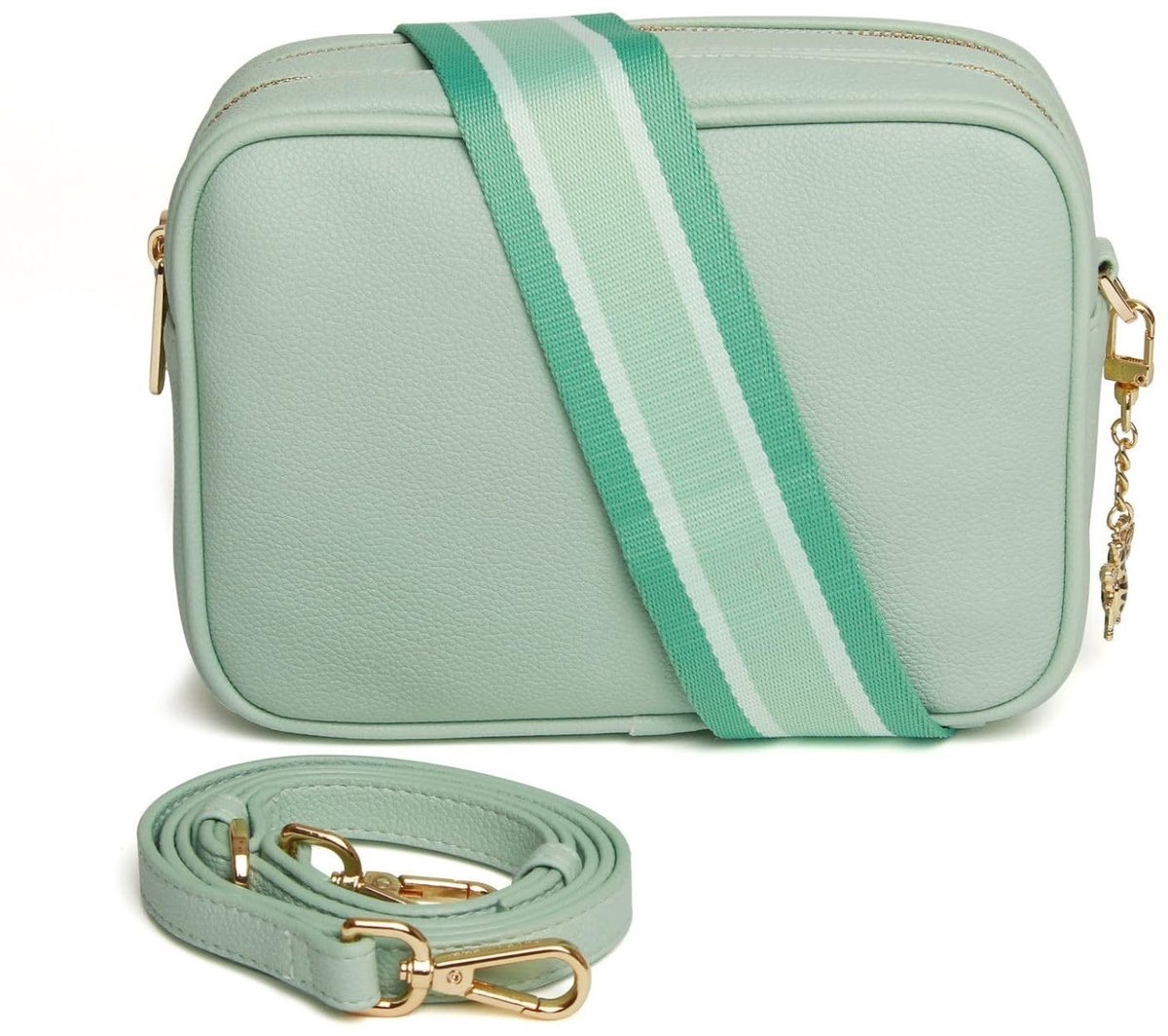 Omgoods - Soho Camera Crossbody Bag - Met Dubbele Rits en Verstelbare Band