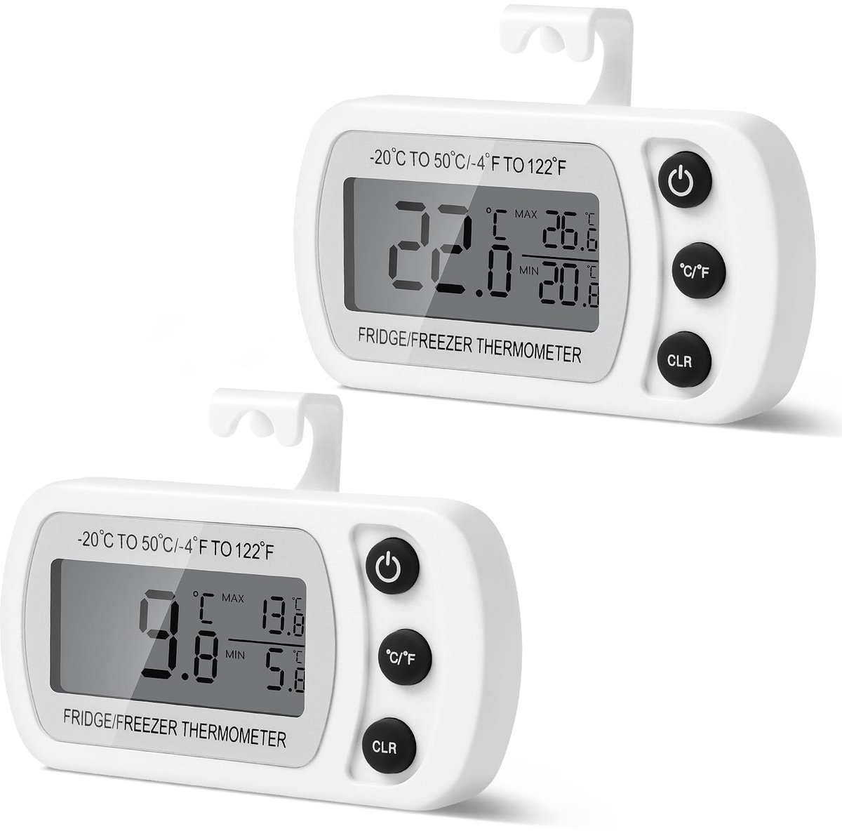 Omgoods - Digitale Koelkastthermometer met Magneten - Eenvoudig Afleesbaar