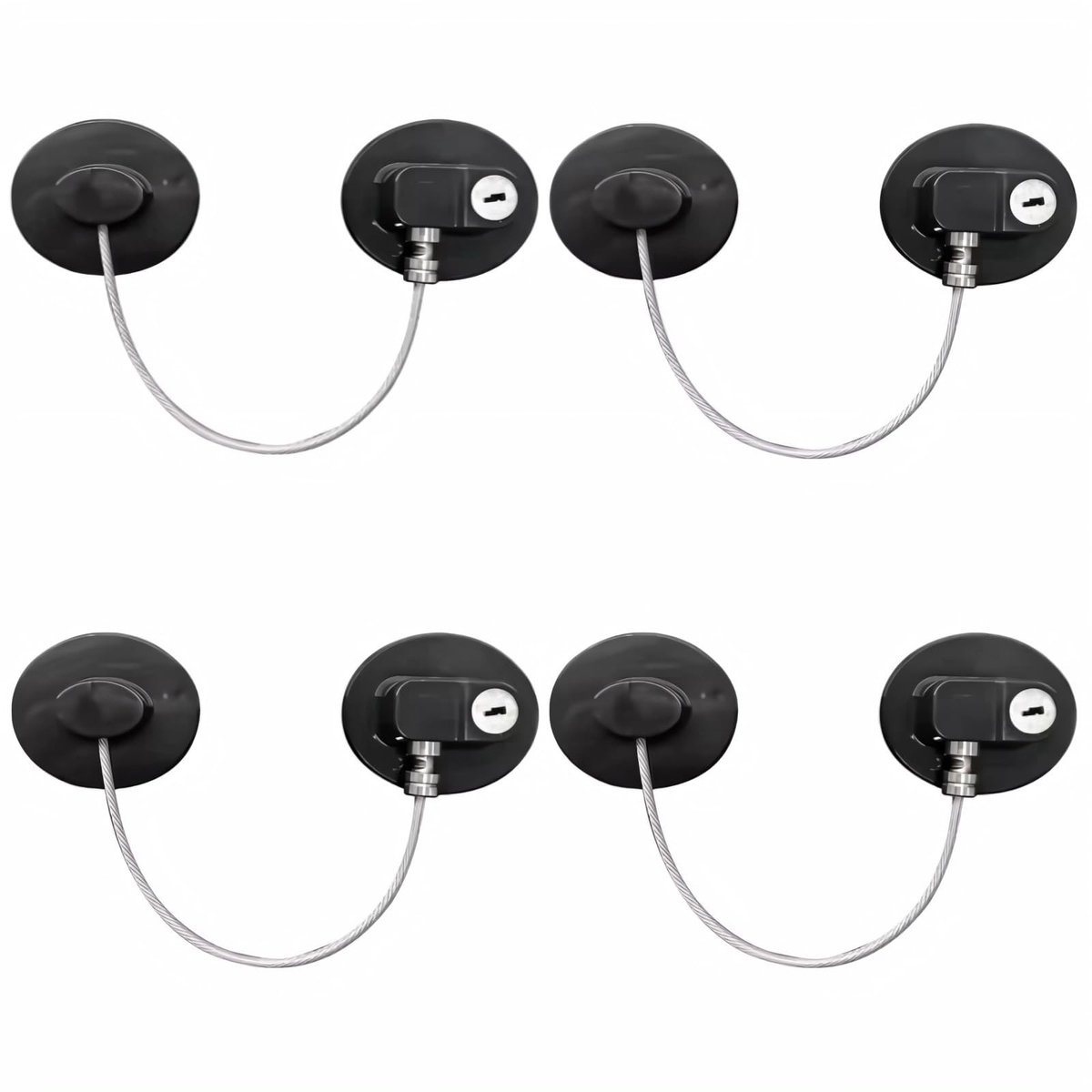 Omgoods - 4 Pack Cabinet Locks Met Sleutels - Babyproofing Fridge Lock Voor Kindveiligheid