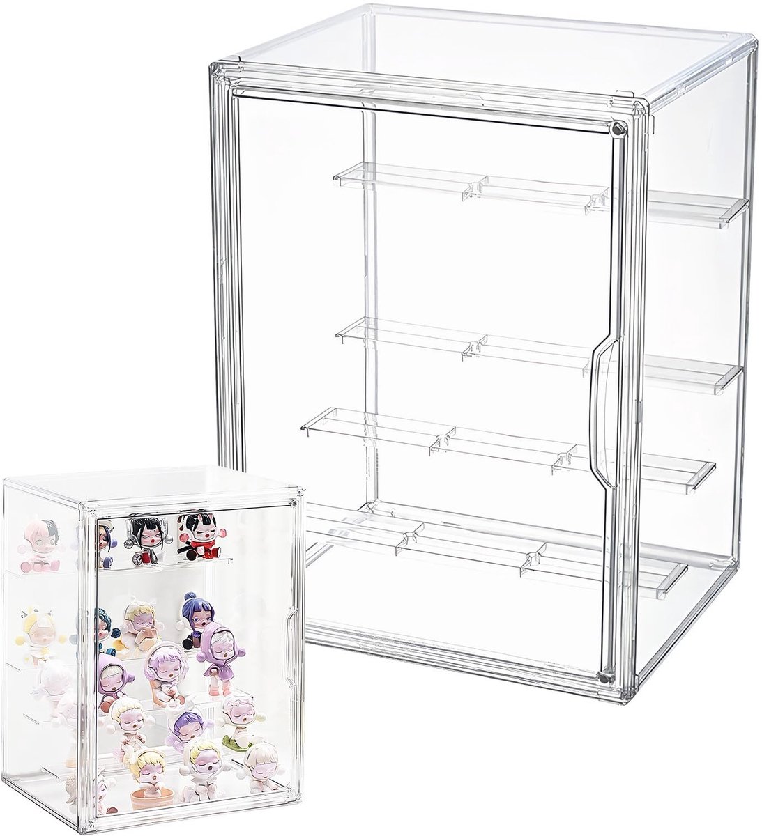 Omgoods - Transparante Acryl Vitrine met 4 Niveaus voor Verzamelobjecten