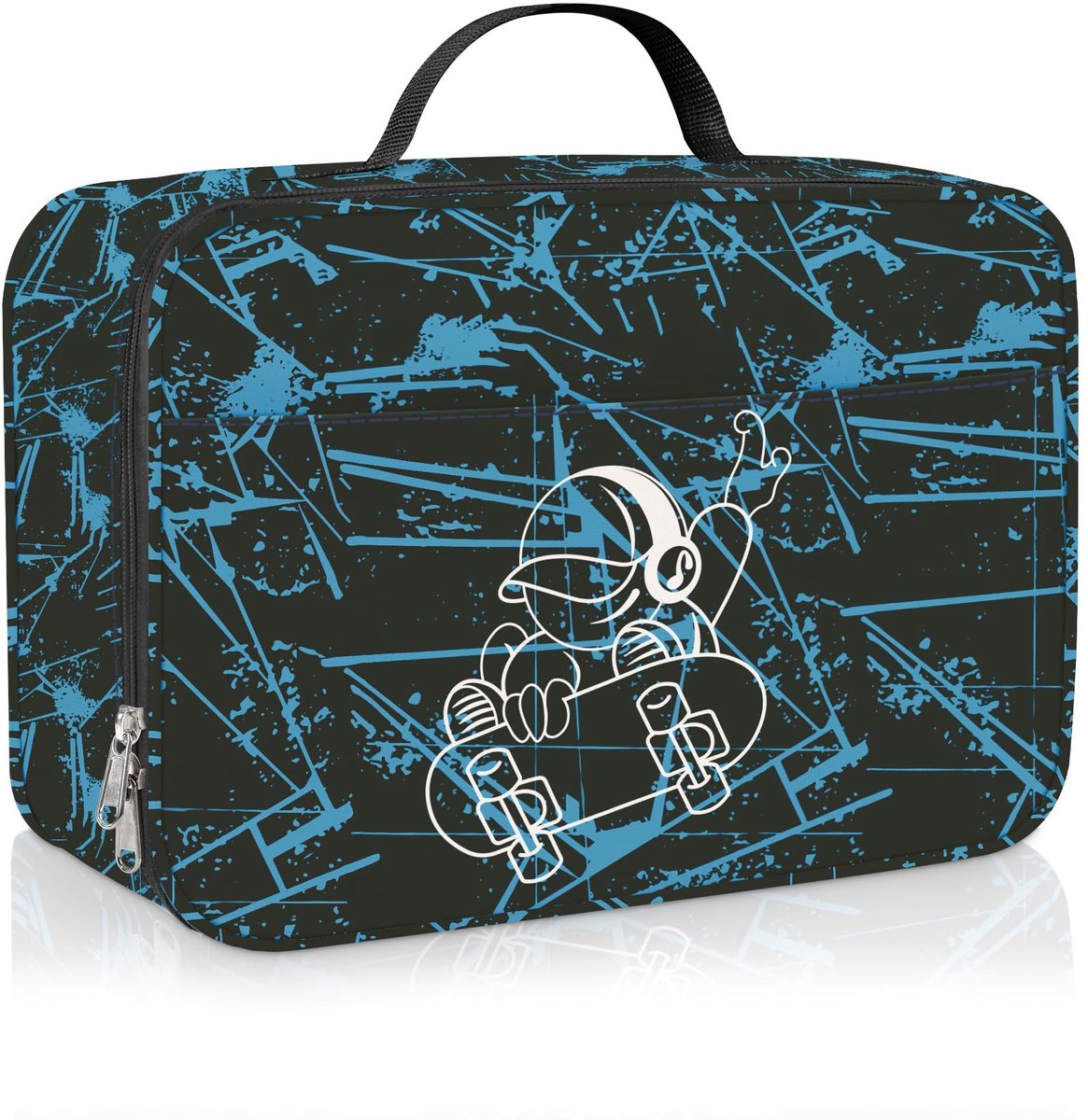 Omgoods - Geïsoleerde Lunchtas voor Kinderen met Skateboard Thema