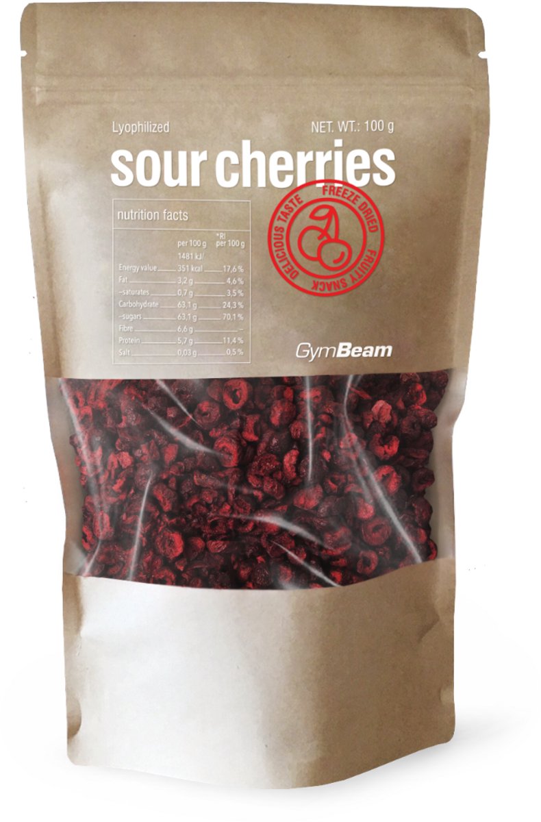GymBeam Gevriesdroogde zure kersen 100 g