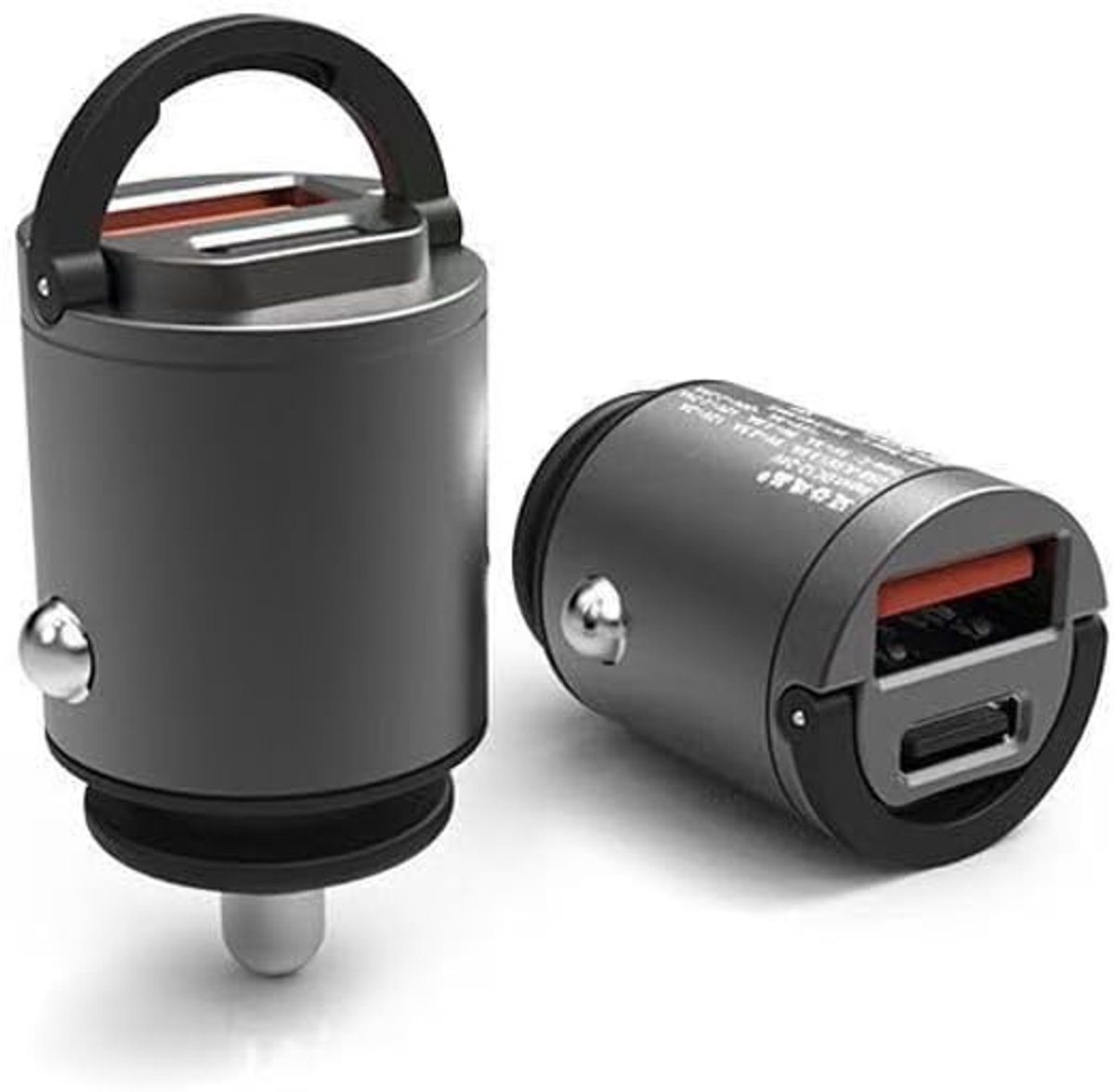 100 W PD autolader, type-C, snelladen, QC3.0, Dual USB, voor Huawei Xiaomi, Samsung, snel opladen, USB-telefoon, mini-oplader