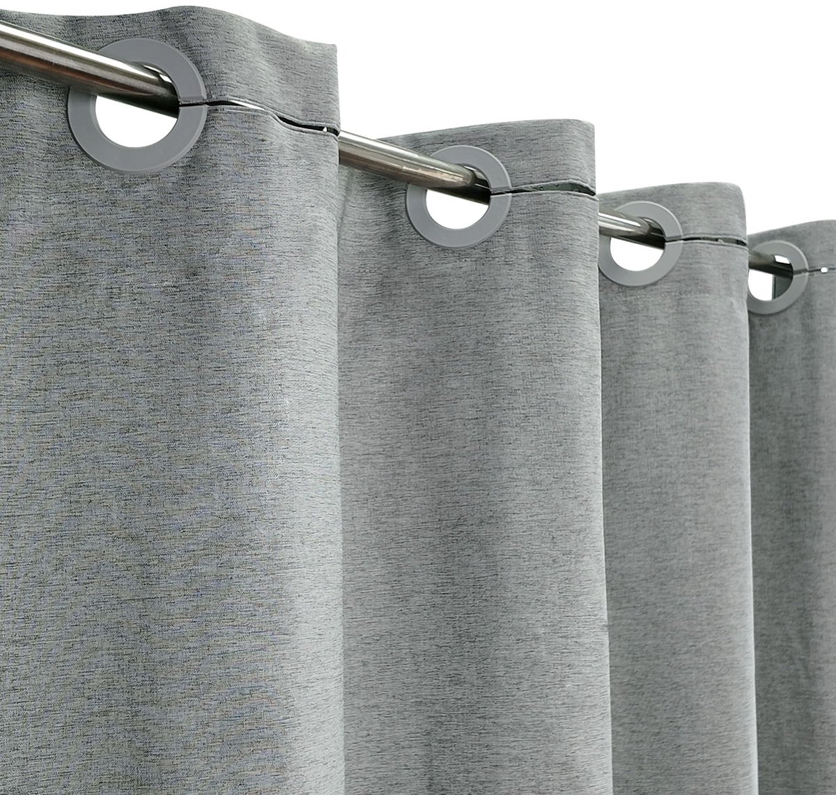 Omgoods - Hookless Douchegordijn Grijs 180 x 200 cm Waterafstotend en Wasbaar