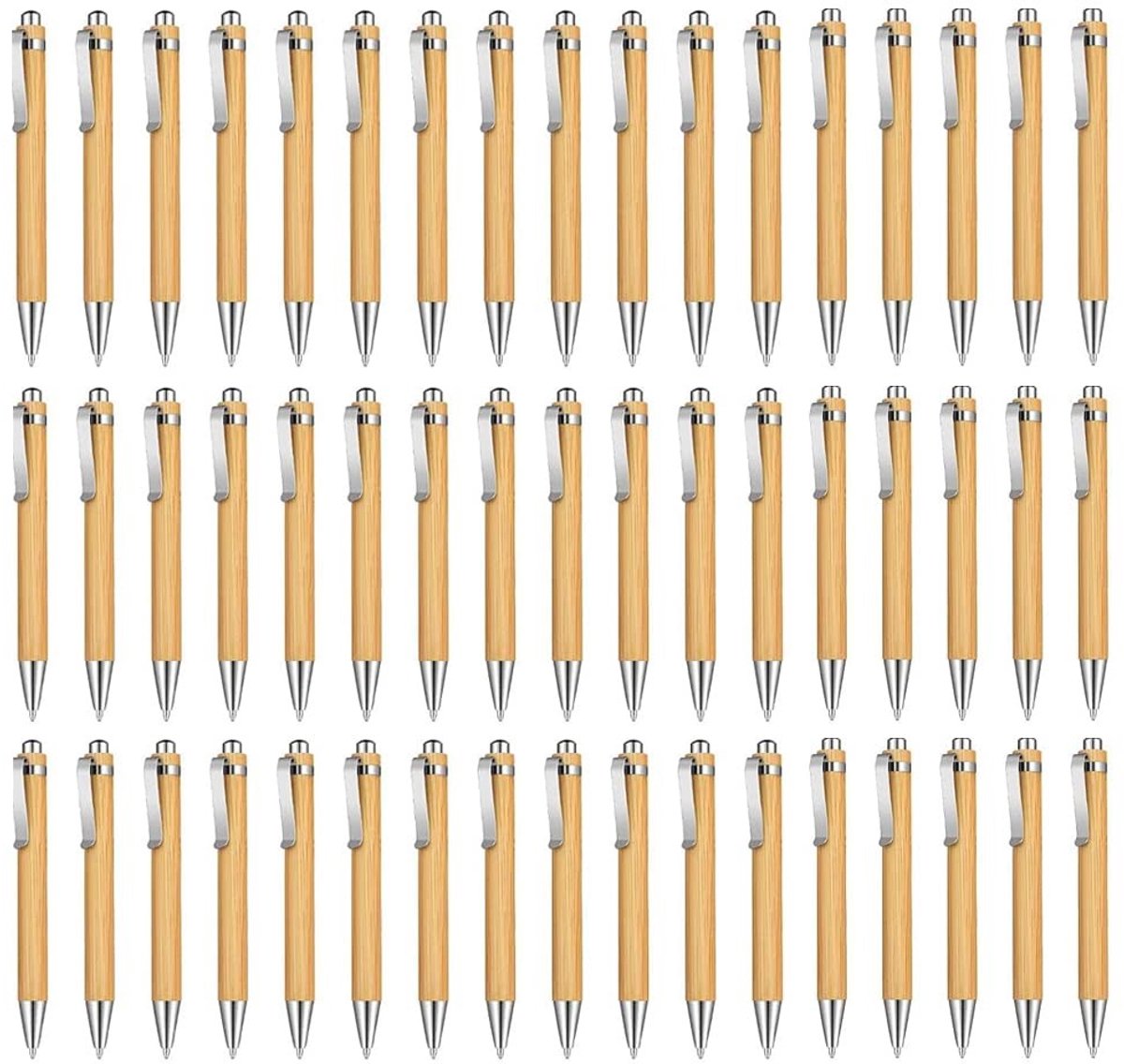 Omgoods - 100 Stuks Houten Balpennen voor Creatieve Projecten