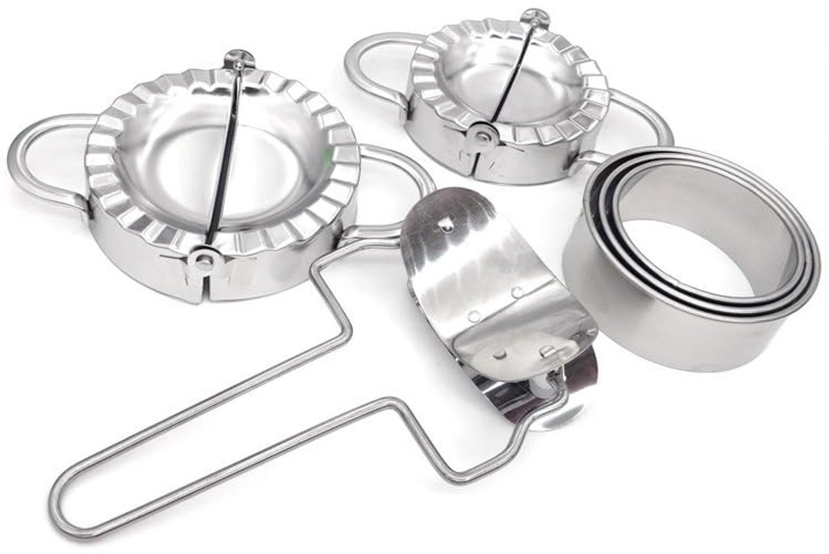 Omgoods- Knoedelvorm Set van 6 - Roestvrij Staal - Keukenaccessoires - Taartvorm/Gebakgereedschap - Hoogwaardige Materiaal - Corrosiebestendig - Deegsnijder