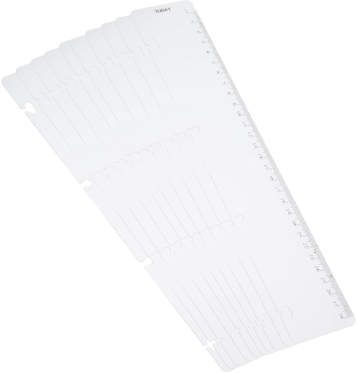 Omgoods - Bladwijzer Liniaal 10-Pack - Pagina Marker voor Notebook en A4 Binder