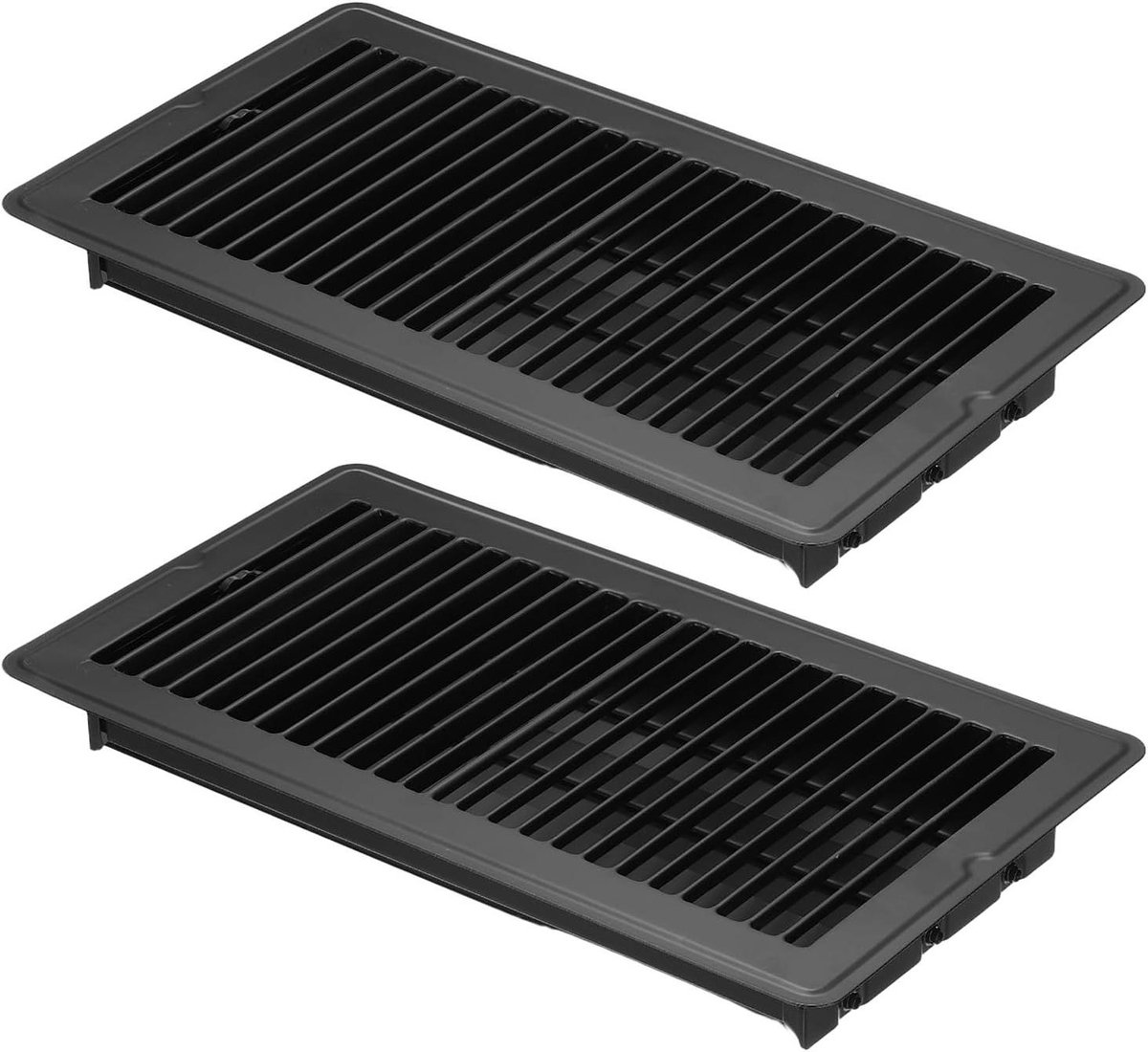 Vloerregister - Ventilatieafdekking Roosters - Luchtstroom Regelen - Verstelbare Bladen - 30 x 155 cm - Zwart