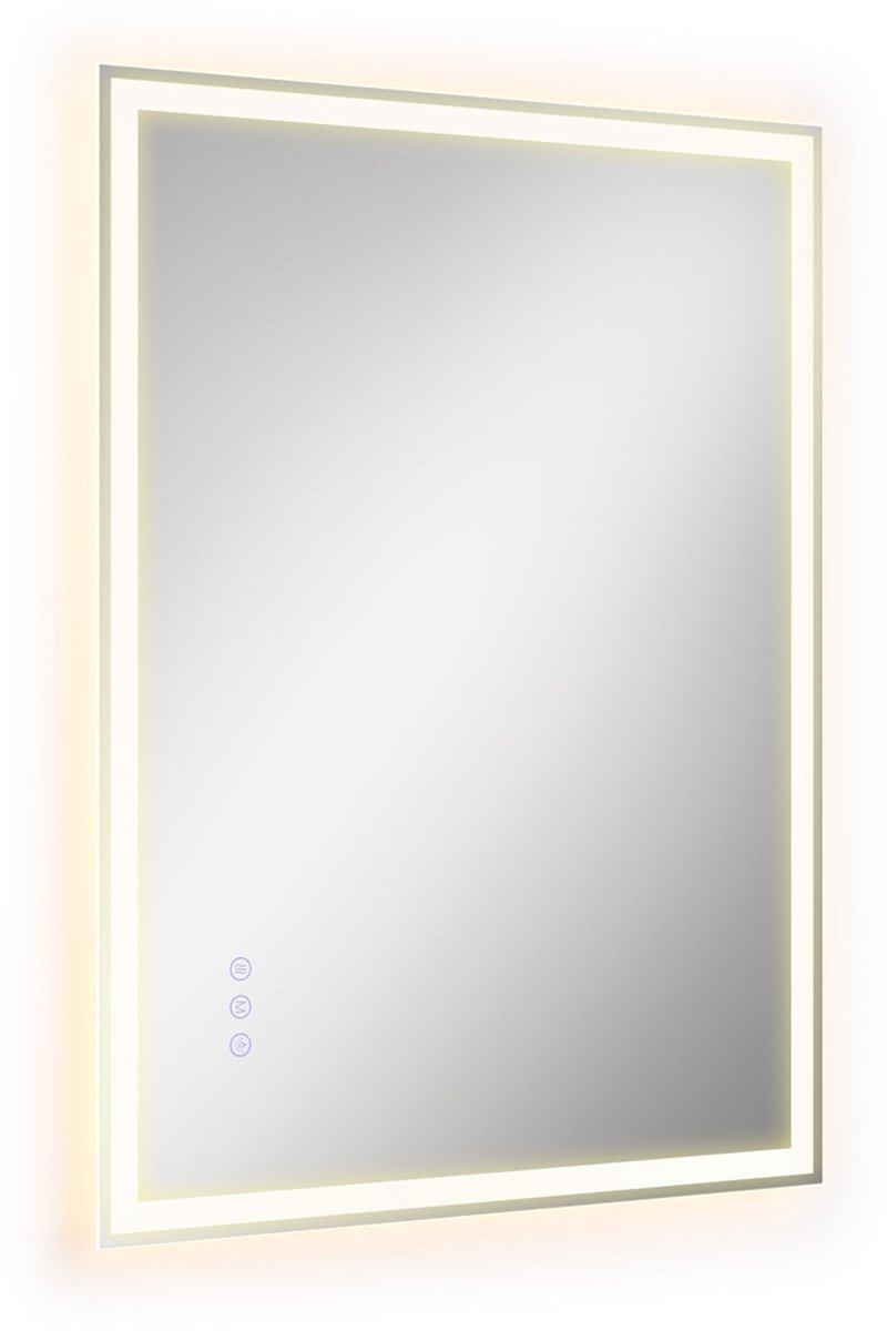 Badkamerspiegel - Wandspiegel met verlichting - 80,7 x 60,7 cm - Wit