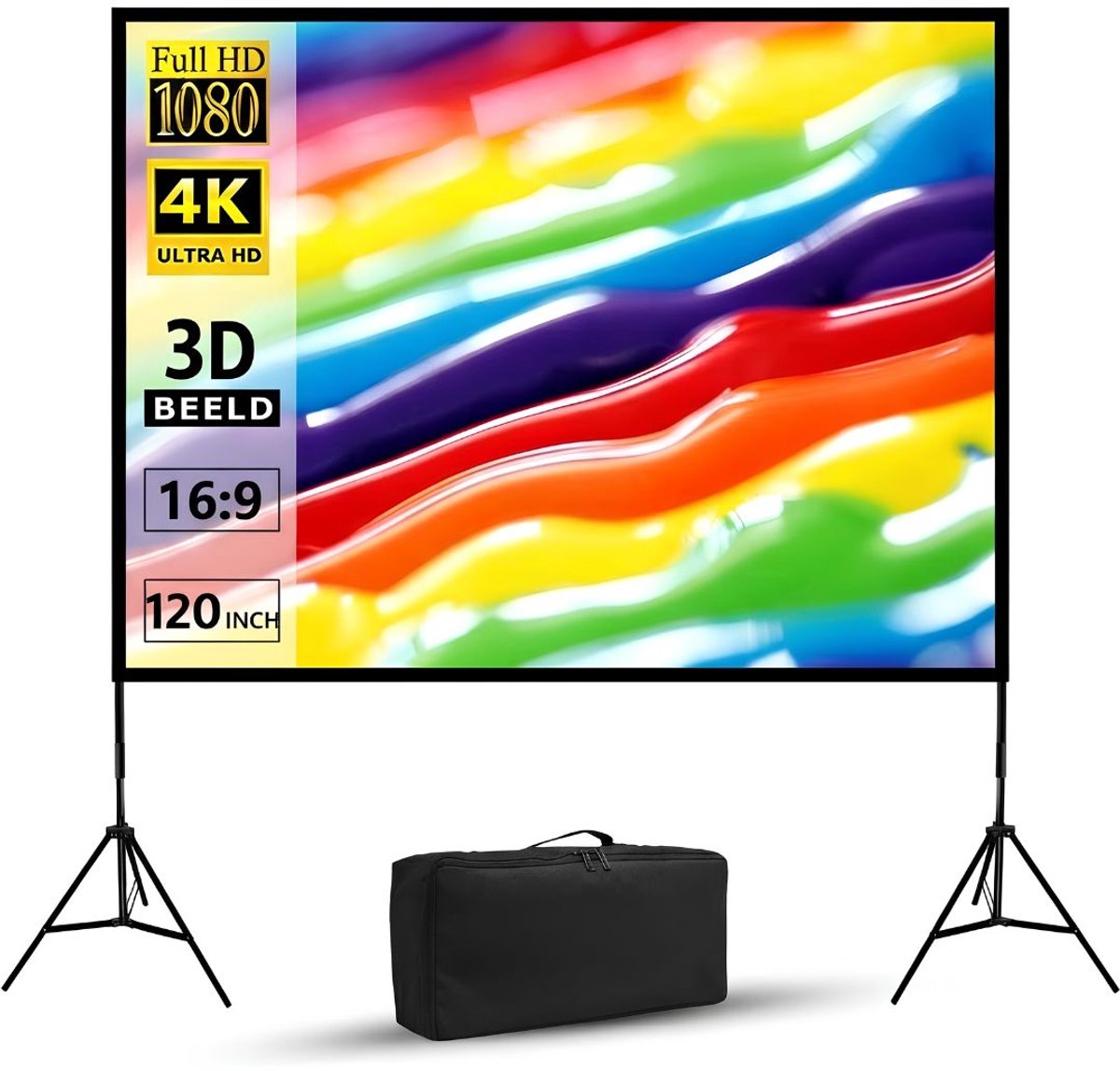SP® Beamer Scherm - Projectiescherm - Beamerdoek - Wit - 1cm x 266cm x 195cm