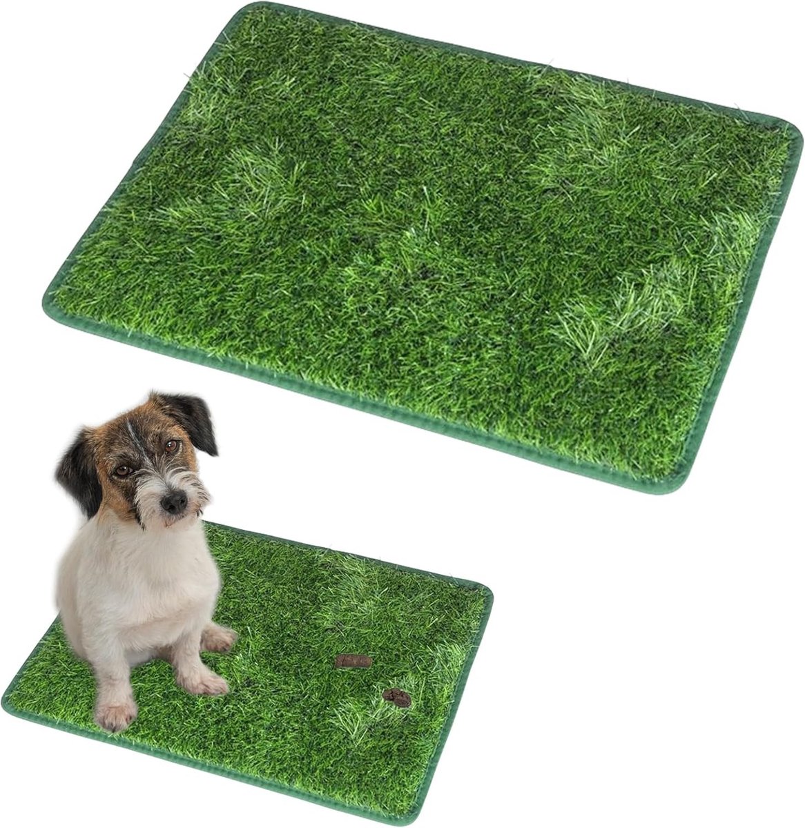 Honden Gras Plasmat 46x58cm, Kunstgras Toiletmat voor Puppy Training, Wasbare Plas Pads voor Balkon en Vloerbescherming