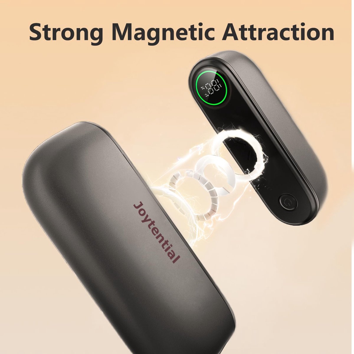 SnelShoppen - 10000mAh Oplaadbare Handwarmers Draagbare USB Handwarmer 2 in 1 Magnetisch Elektrisch Warmte Metallic Grijs Voor Buiten Activiteiten en — cadeau in Sport & Outdoor - foto 6