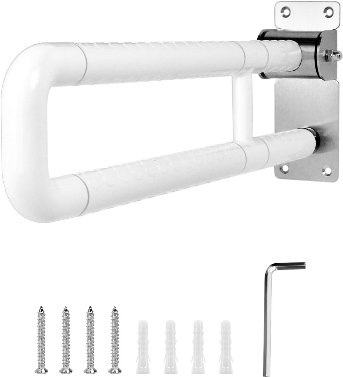 SnelShoppen - Badkamersteunhandgreep Vouwbaar 60 cm - RVS, Belastbaarheid 200 kg - Antislip, Ideaal voor Toilet en Badkamer