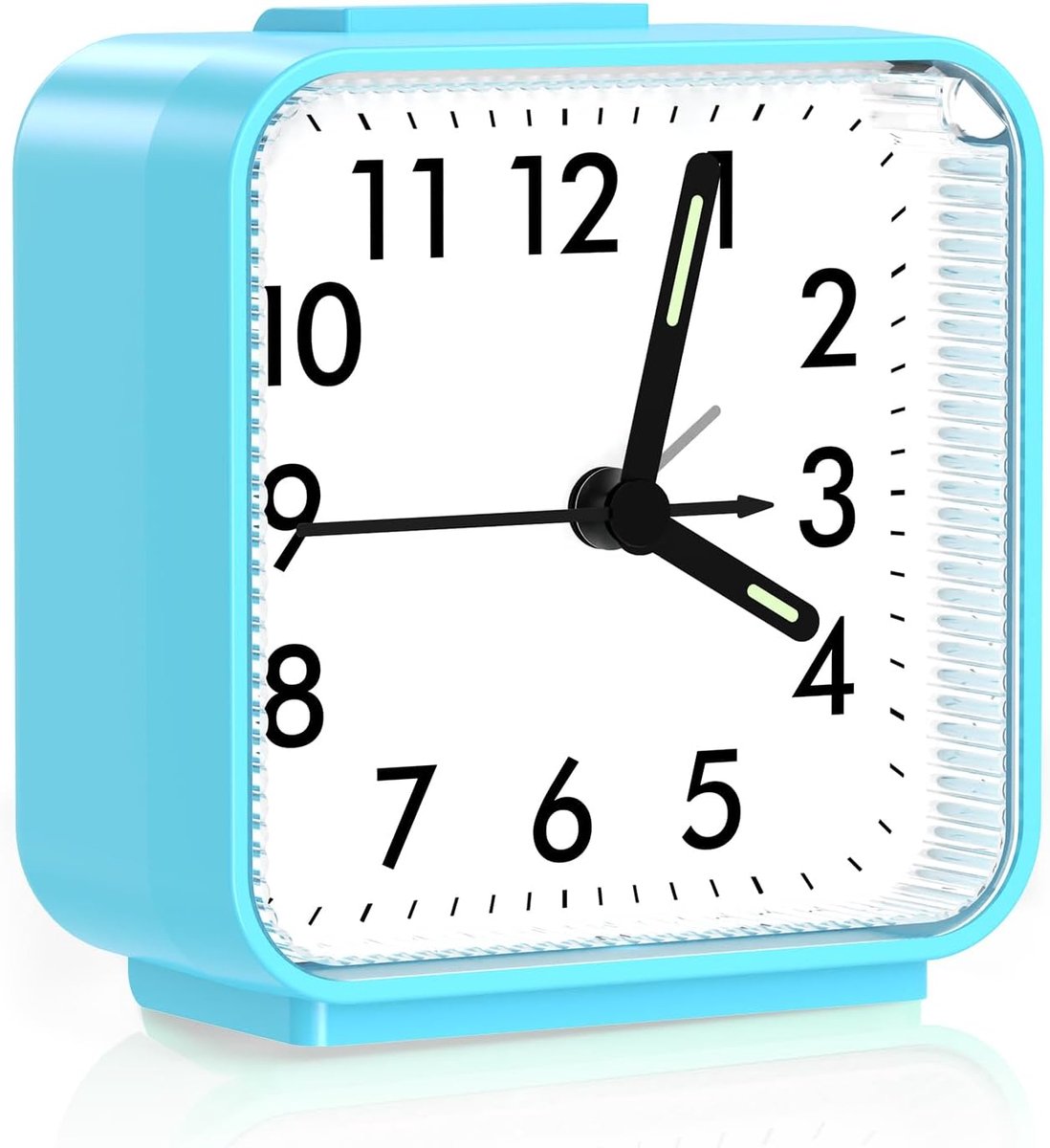 SnelShoppen - Analoge Wecker, Kleine Stille Handalarmklok, Geen Tikkende Geluiden, Snooze Functie, Nachtlampje, Batterij Aangedreven, Draagbare Alarmk